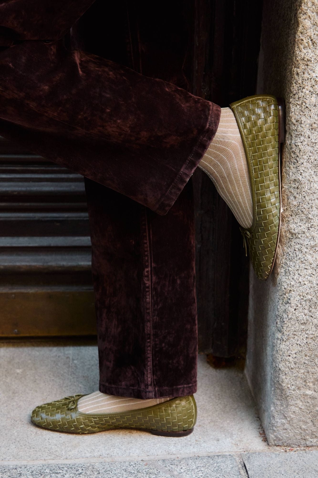 CALCETINES GLITTER CANALE KHAKI