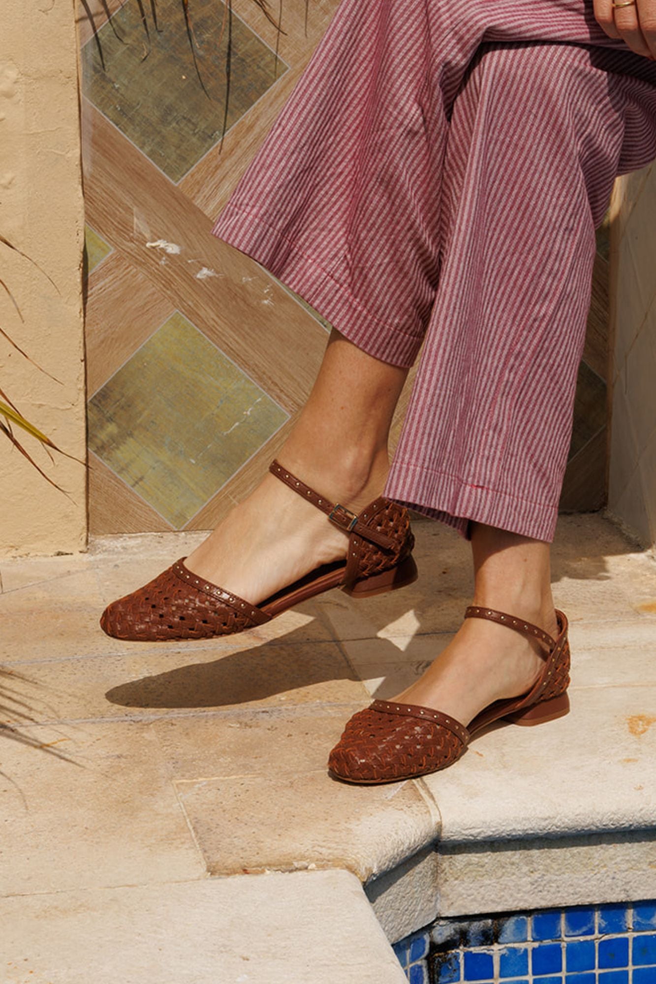 BAILARINA TRENZADA PEPA CUERO 2CM