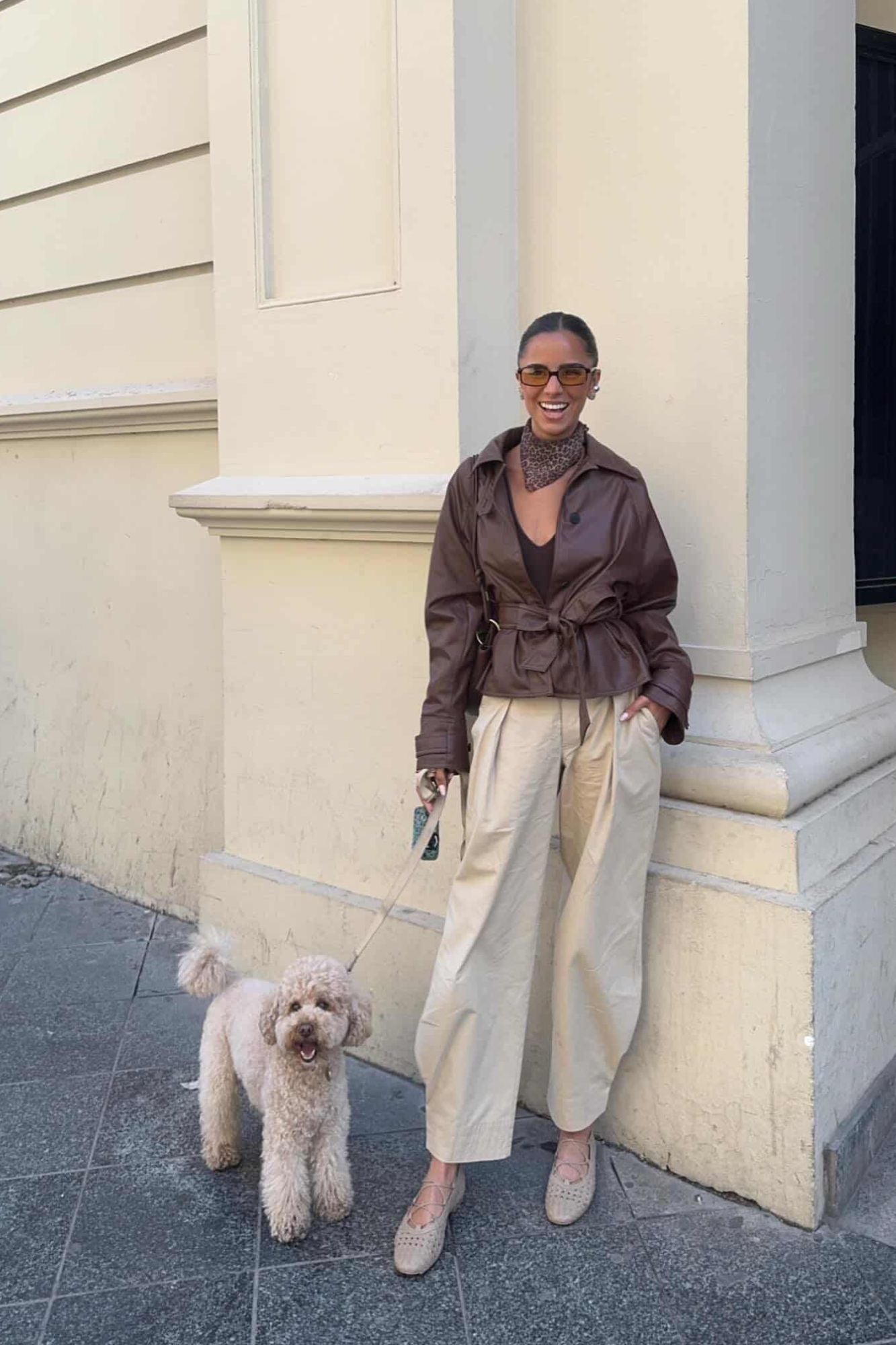 BAILARINA TRENZADA SIENNA TAUPE 1CM