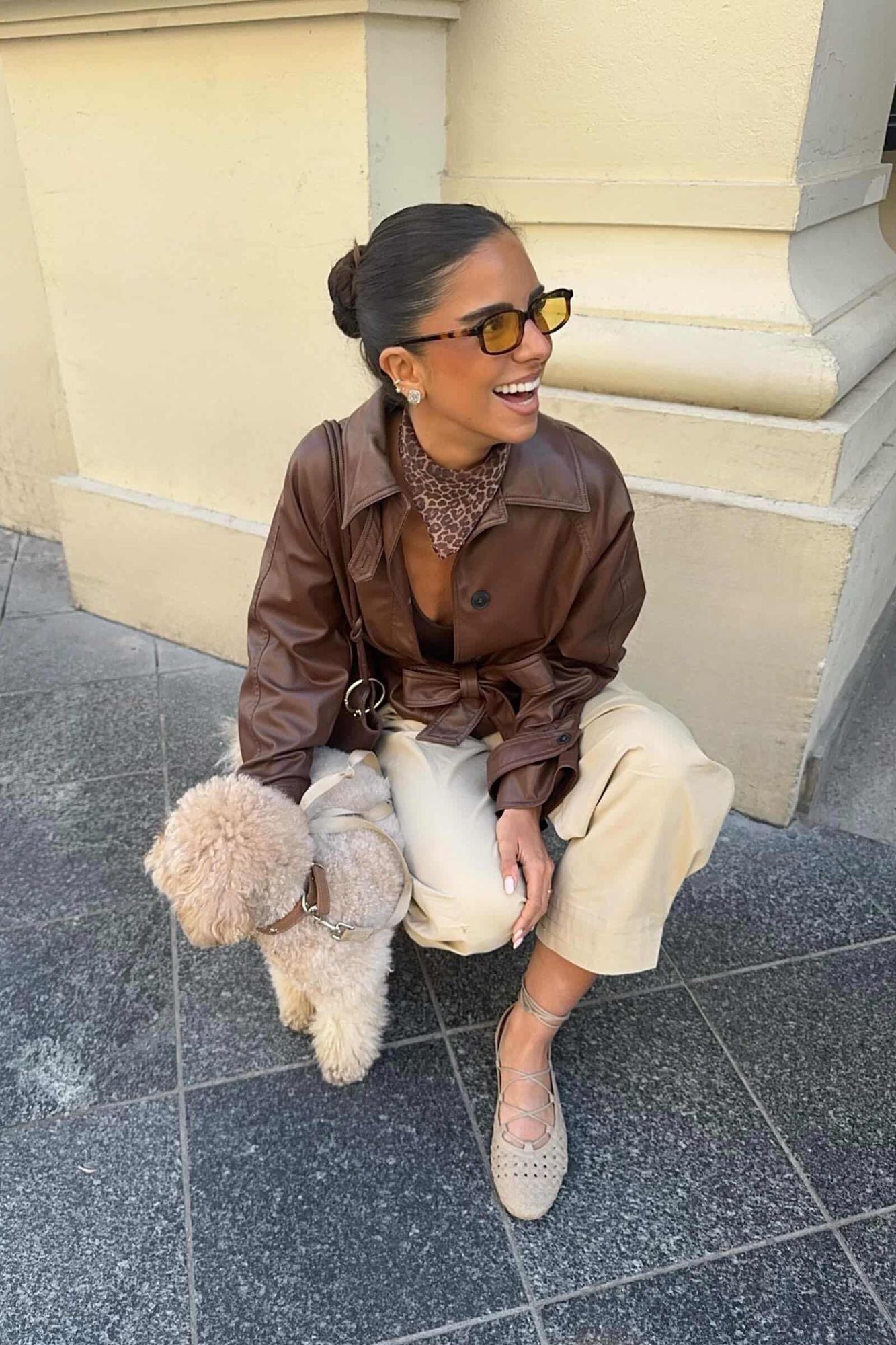 BAILARINA TRENZADA SIENNA TAUPE 1CM