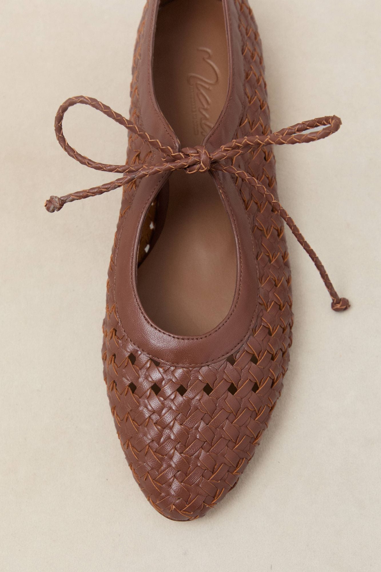 BAILARINA TRENZADA SOFIA CUERO 1CM
