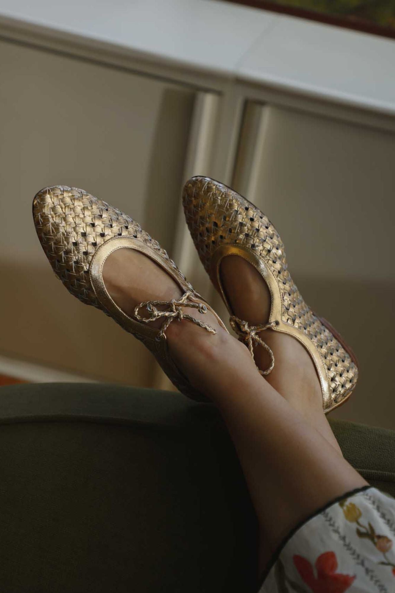 BAILARINA TRENZADA SOFIA ORO 1CM