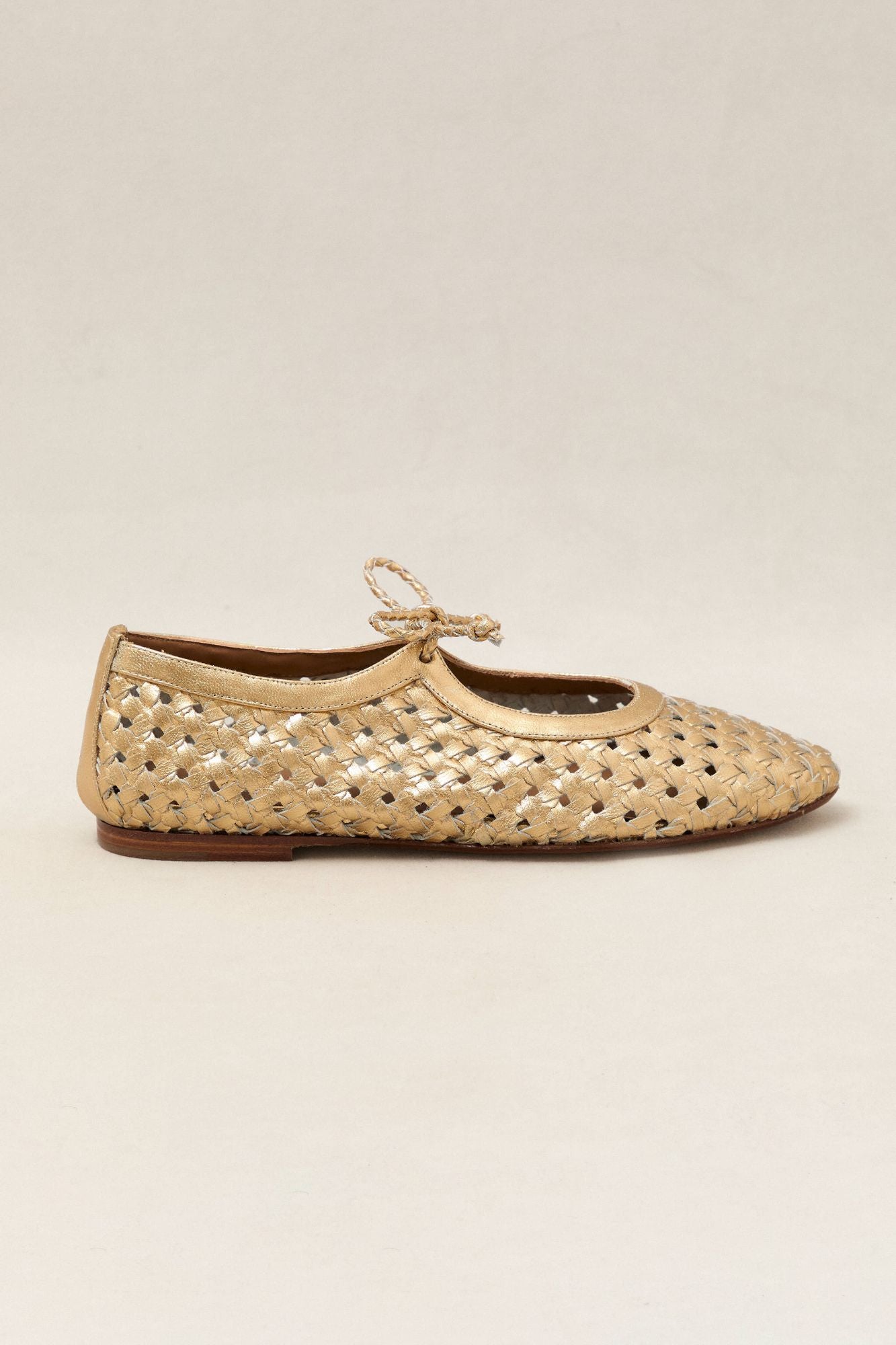 BRAIDED BALLERINA SOFIA GOLD 1CM