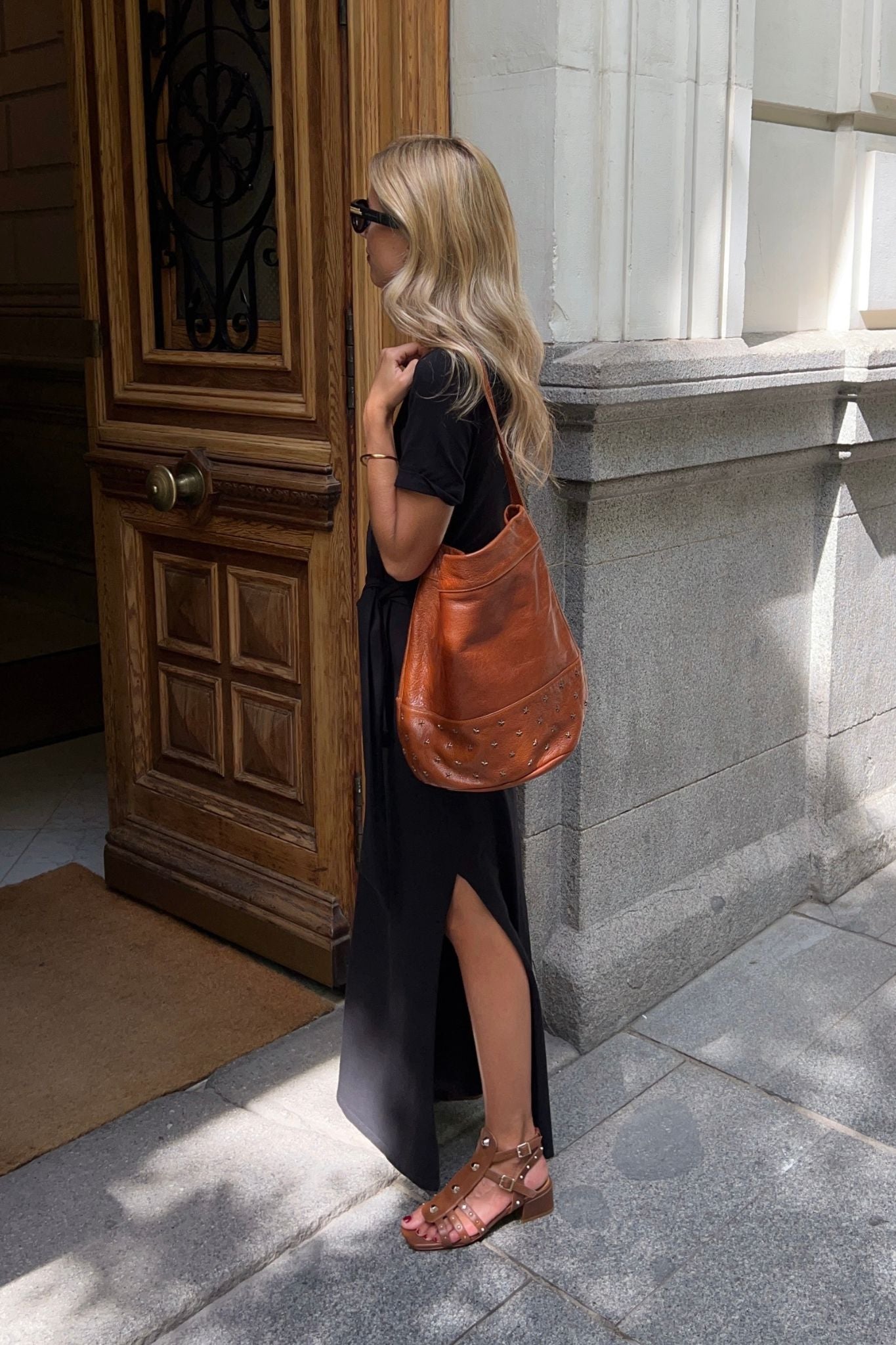 BELEN LEATHER SANDAL 4CM