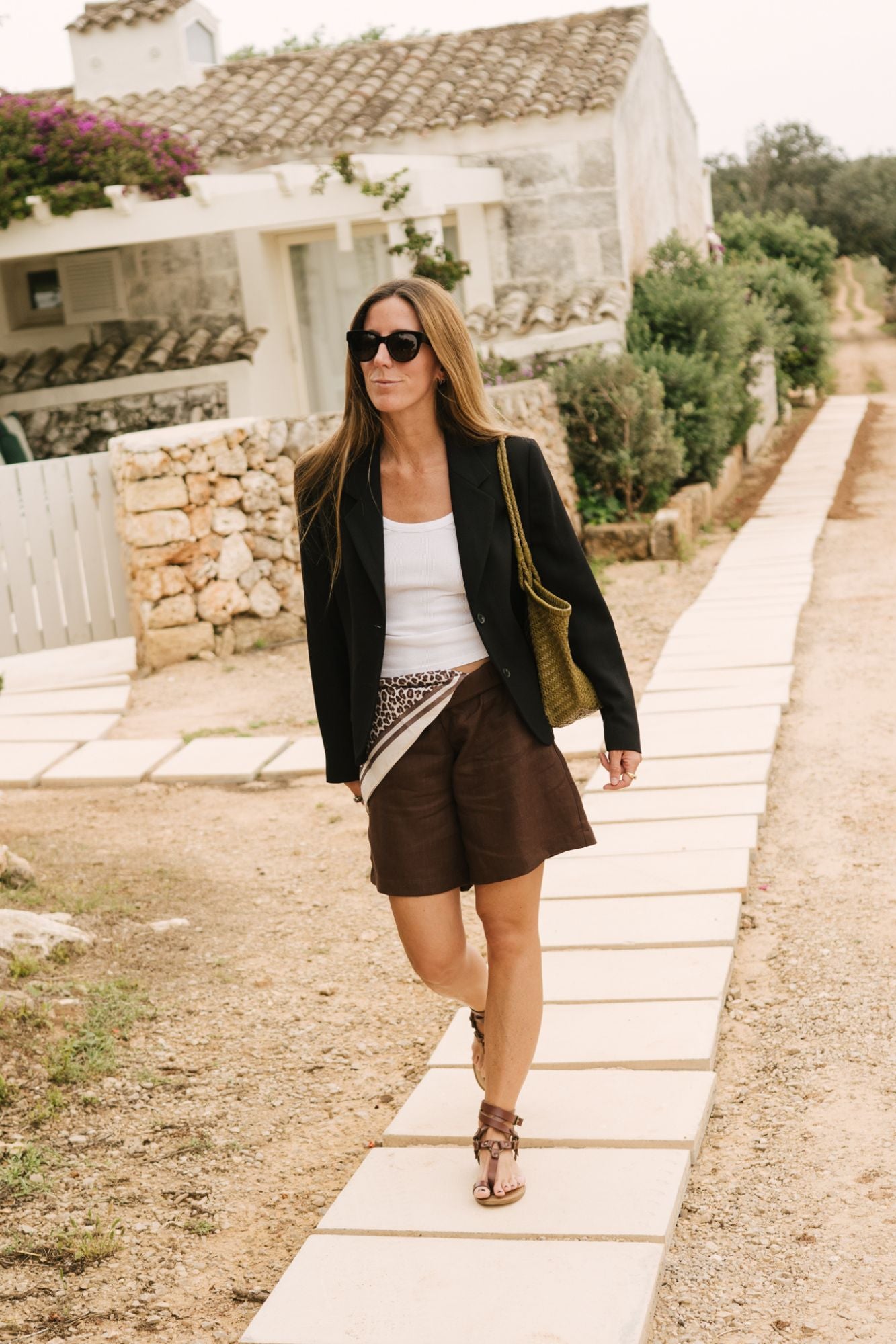 Chocolate Linen Bermuda Shorts