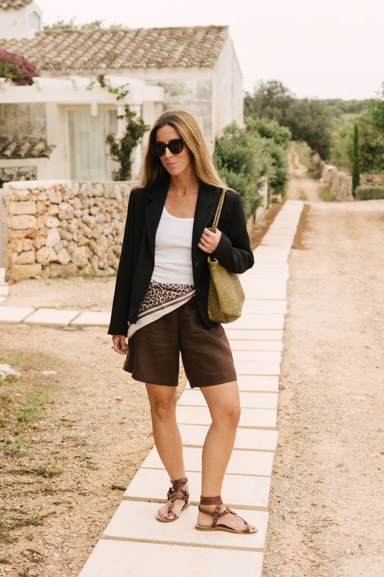 Chocolate Linen Bermuda Shorts