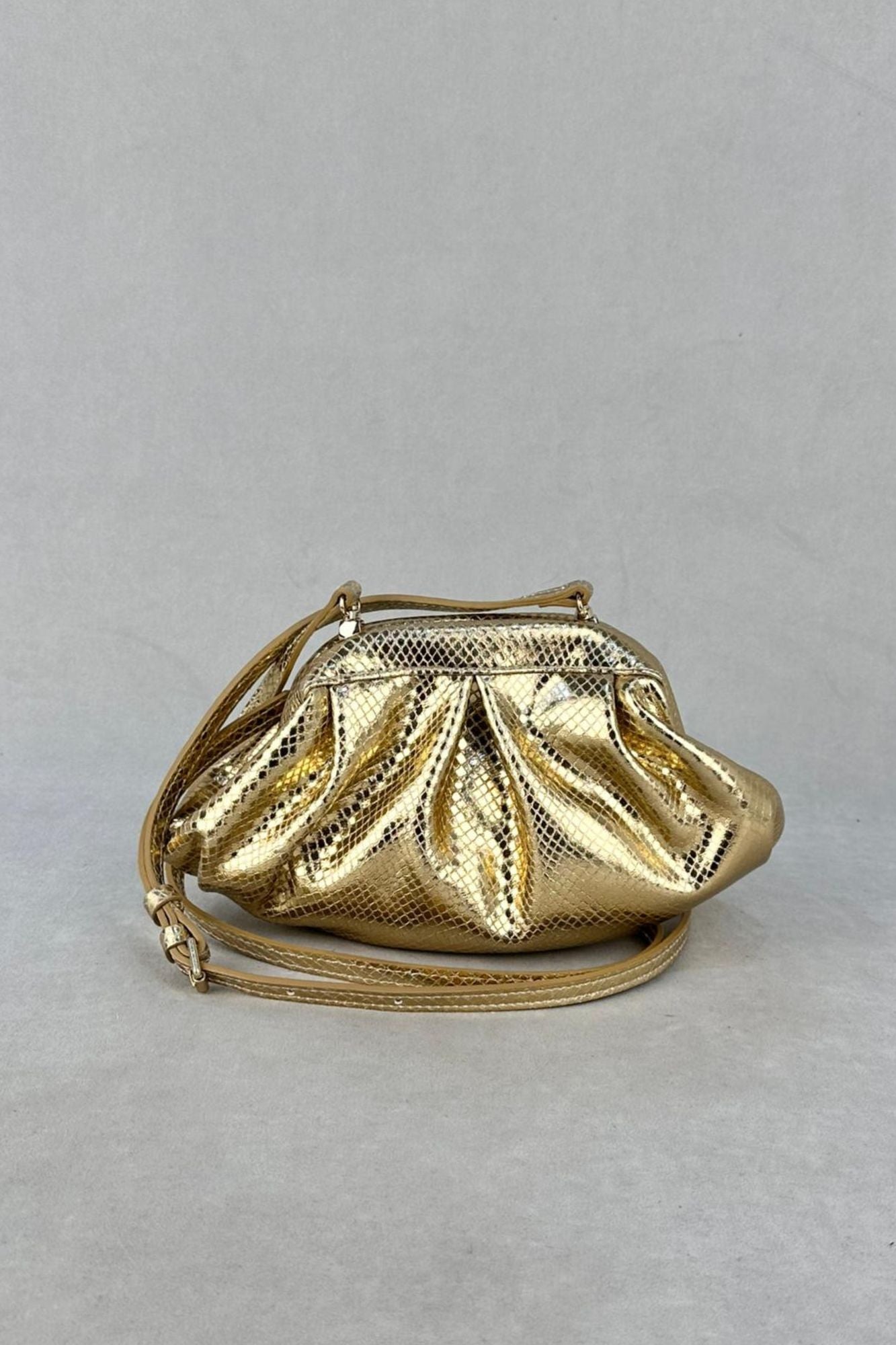 BOLSO CLUTCH ORO SNAKE