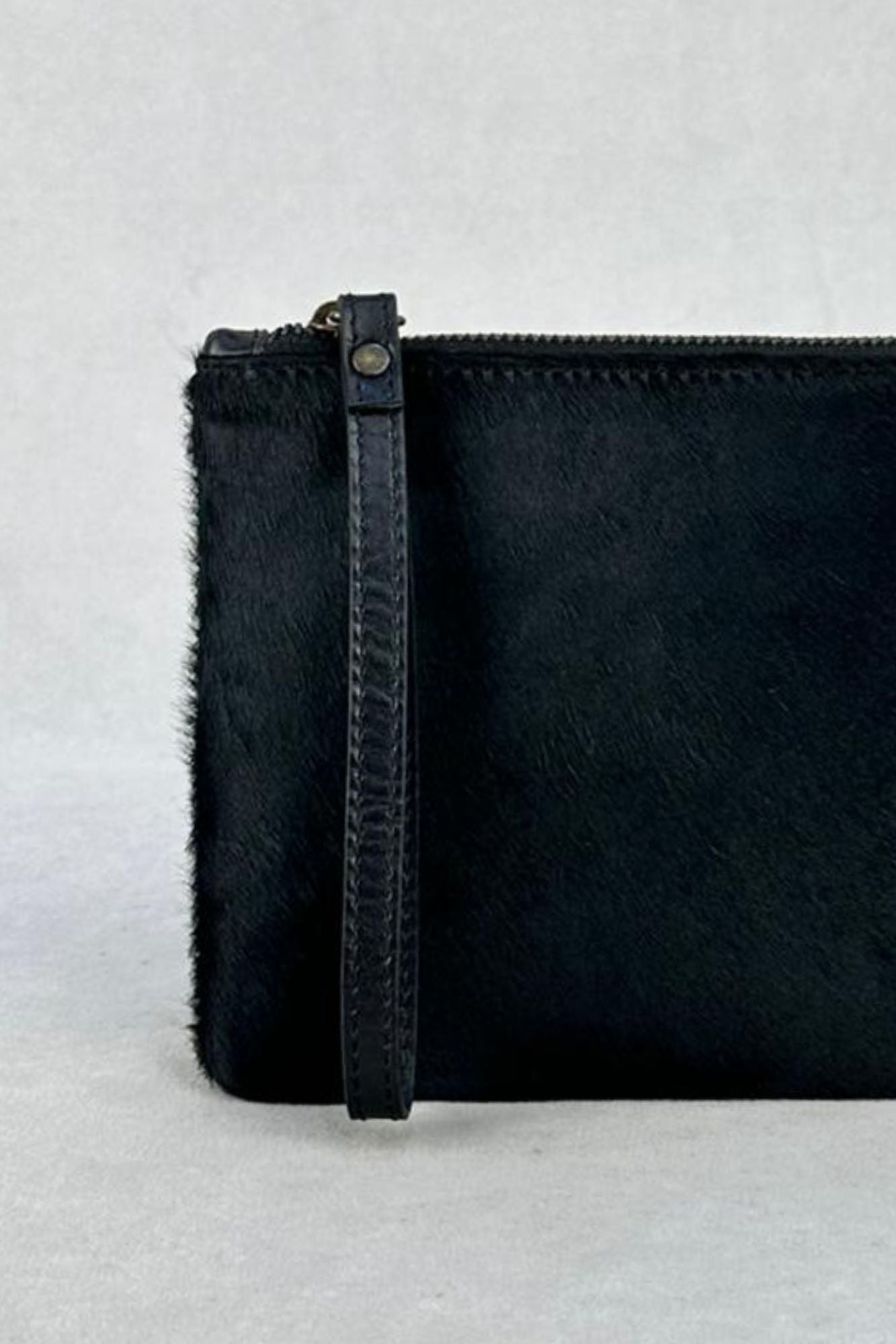 BOLSO CLUTCH PELO NEGRO SS