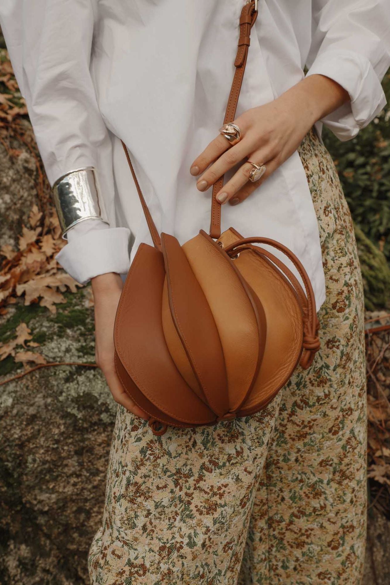 BOLSO DINSUM COMBINADO CUERO