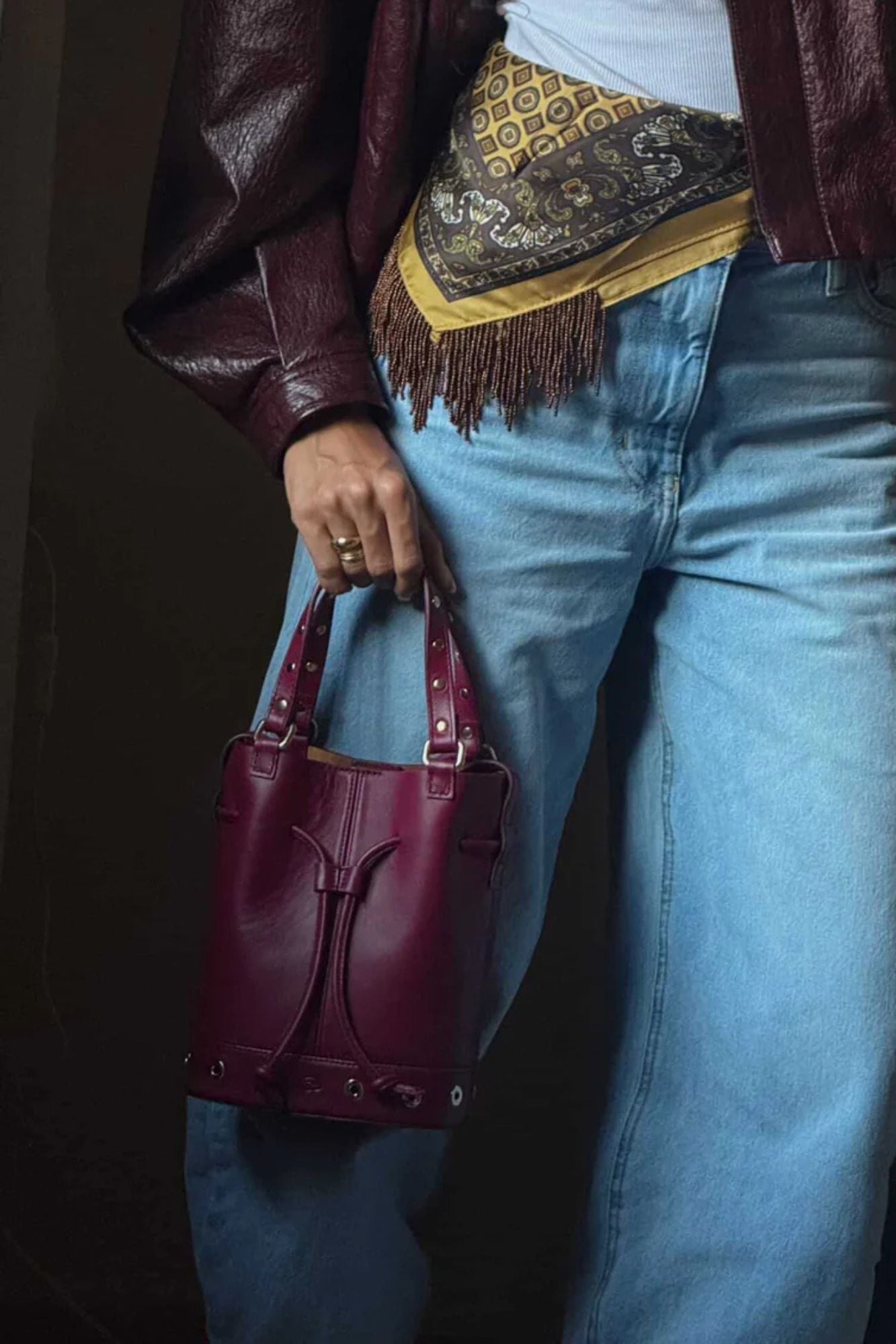 BOLSO MINI BOMBONERA MORA