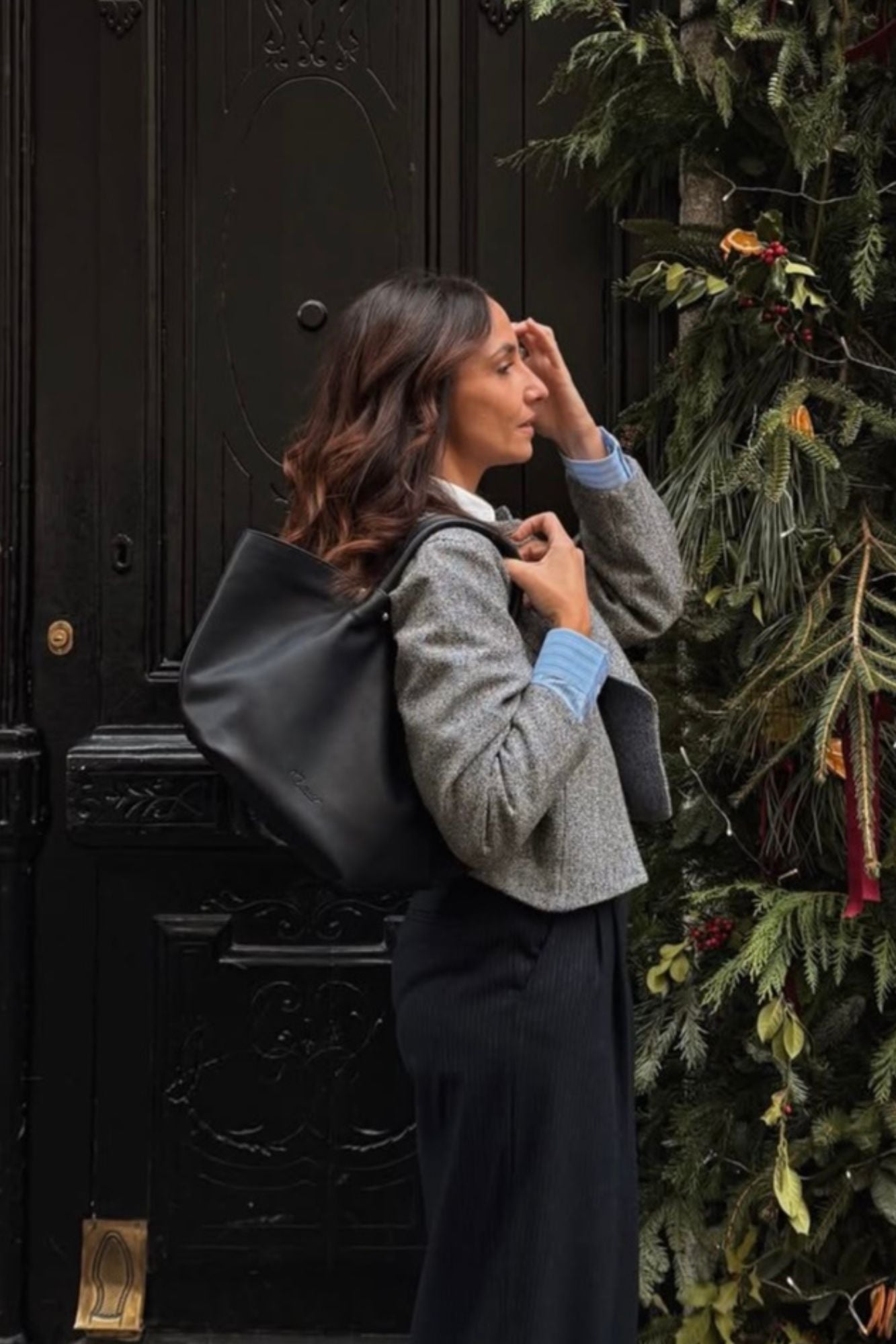 GOURMANDISE BLACK SHOPPER BAG