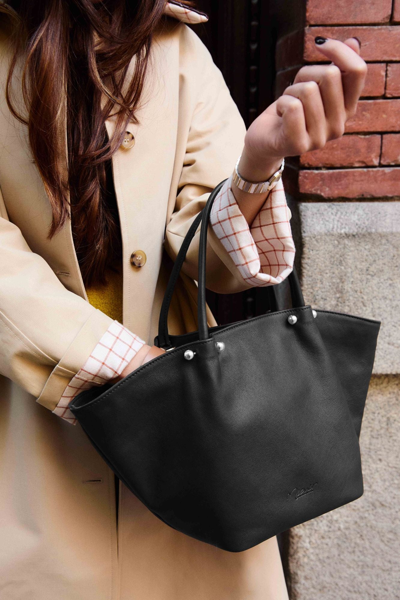 GOURMANDISE BLACK SHOPPER BAG