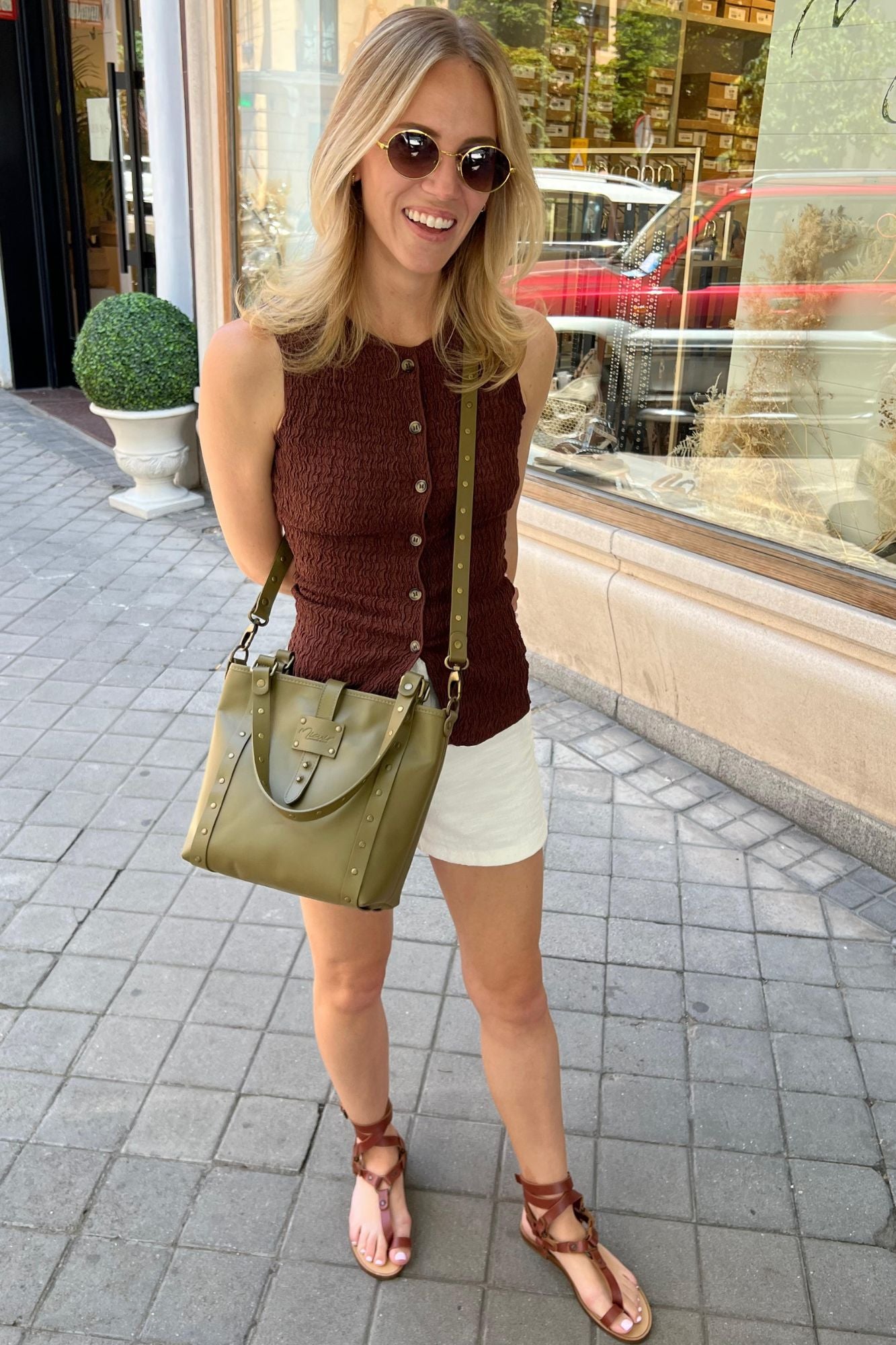 BOLSO MINI SHOPPER VERDE MATCHA