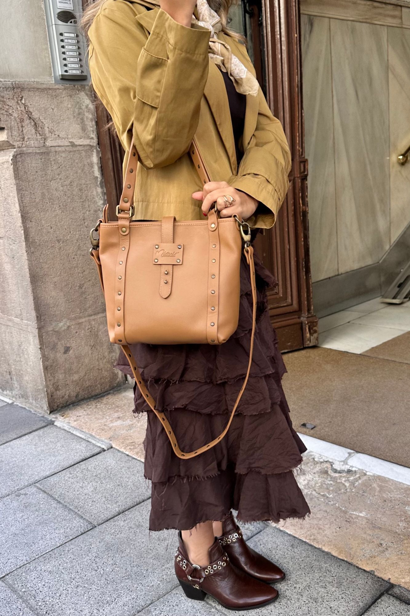 BOLSO SHOPPER MINI TOSTADO