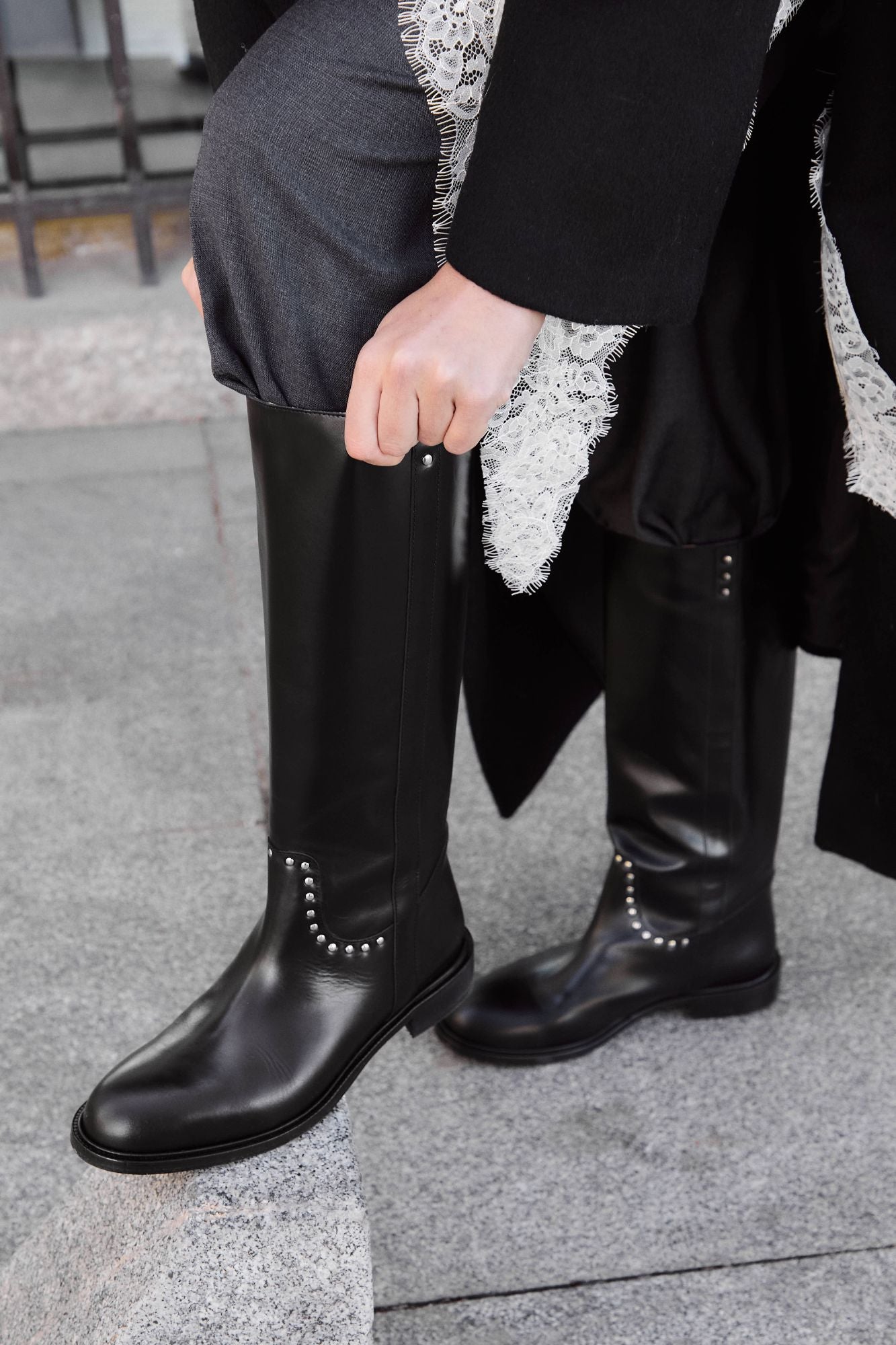 BLACK RIDING BOOT 2.5CM