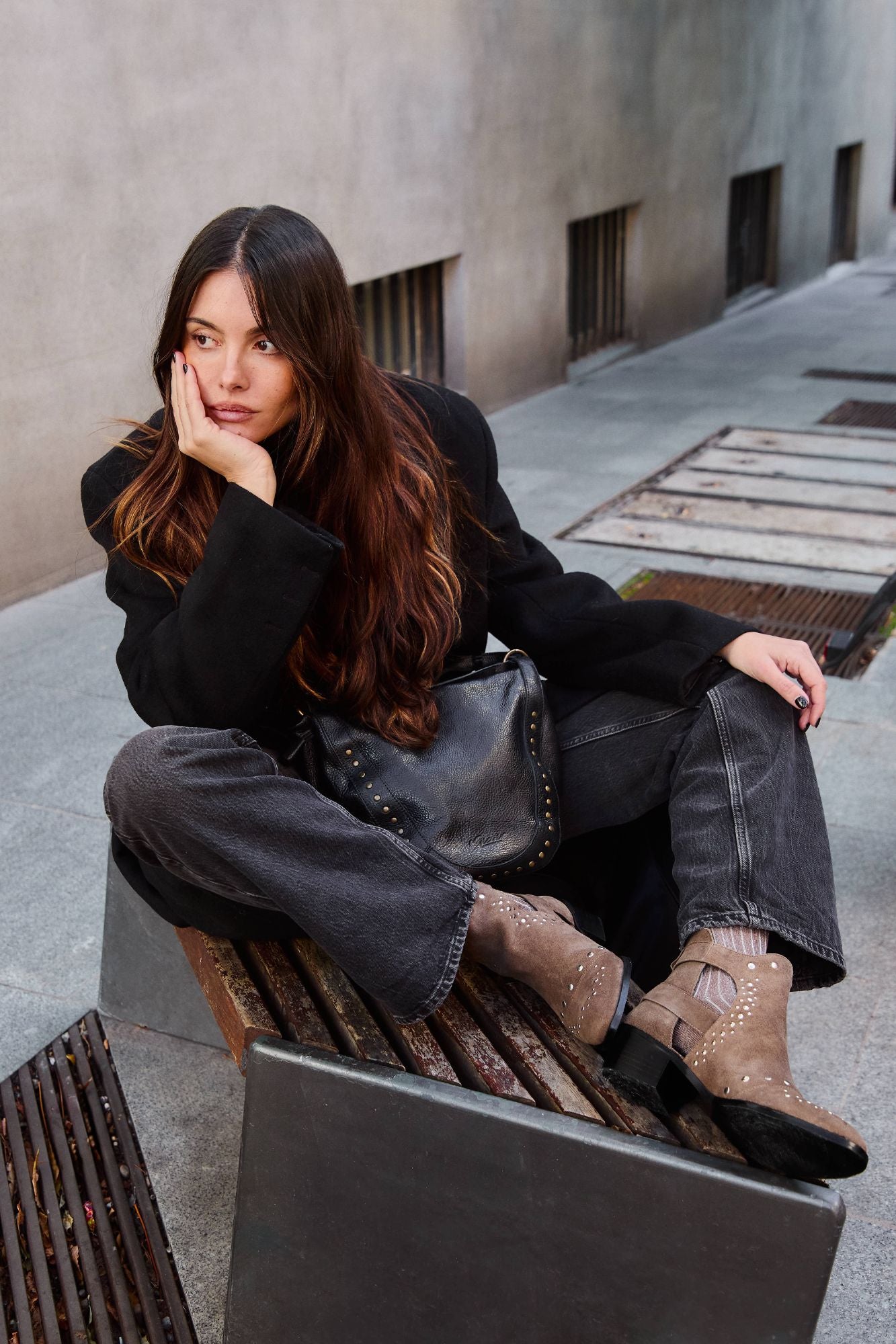 BOTIN ALEXA SERRAJE TAUPE 5CM