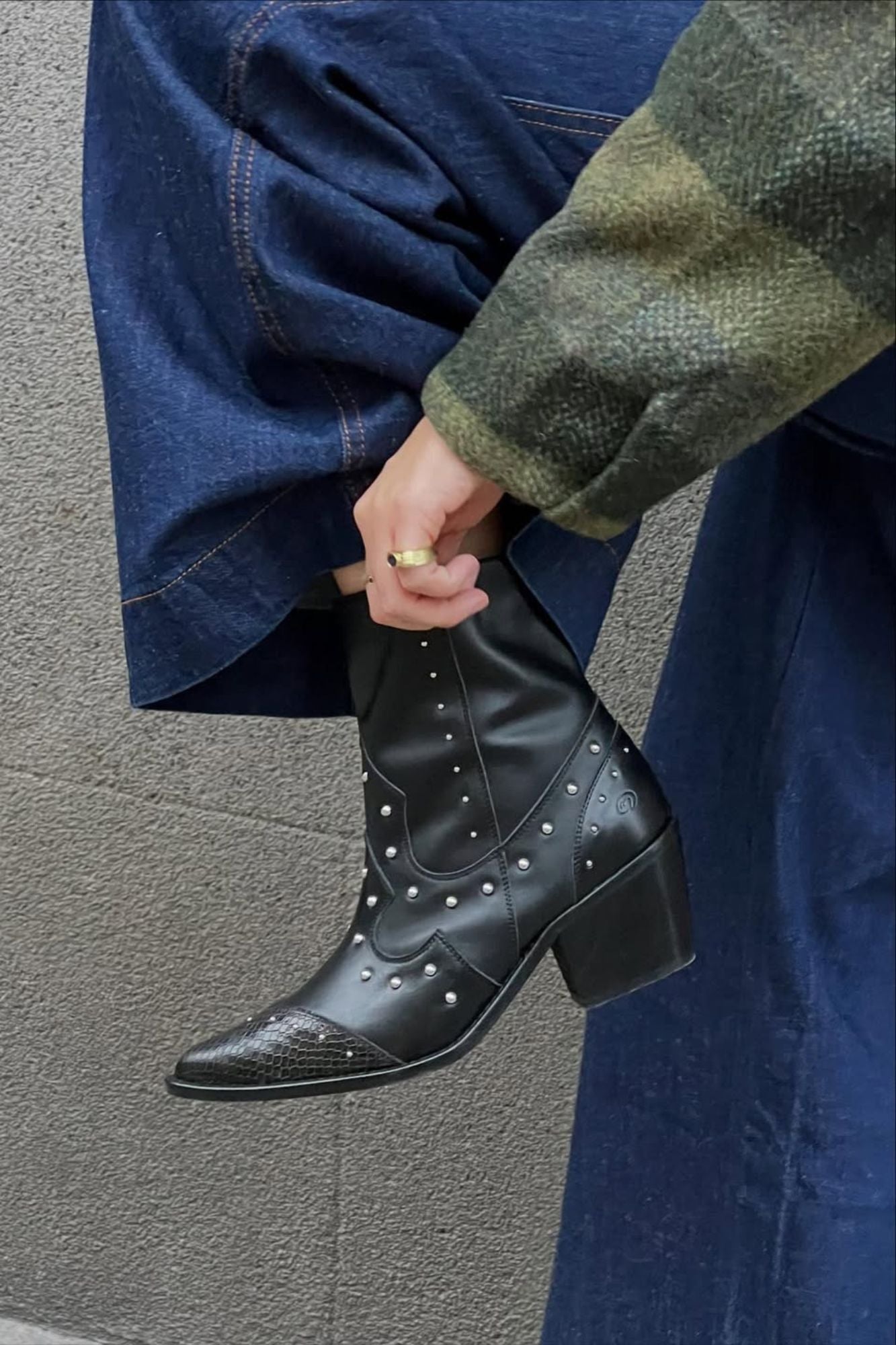 Bottes Amy noires 7 cm