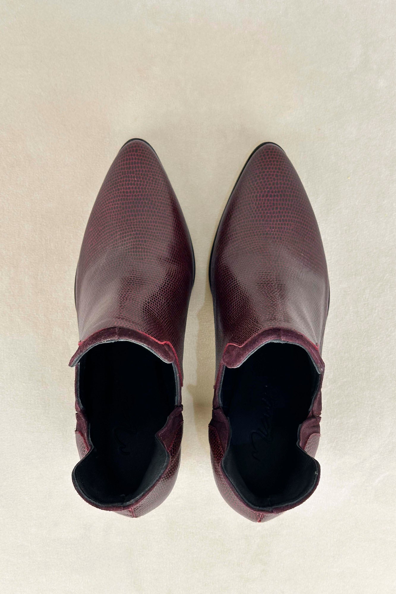 FRIDA TEJUS BURGUNDY HEEL 7CM