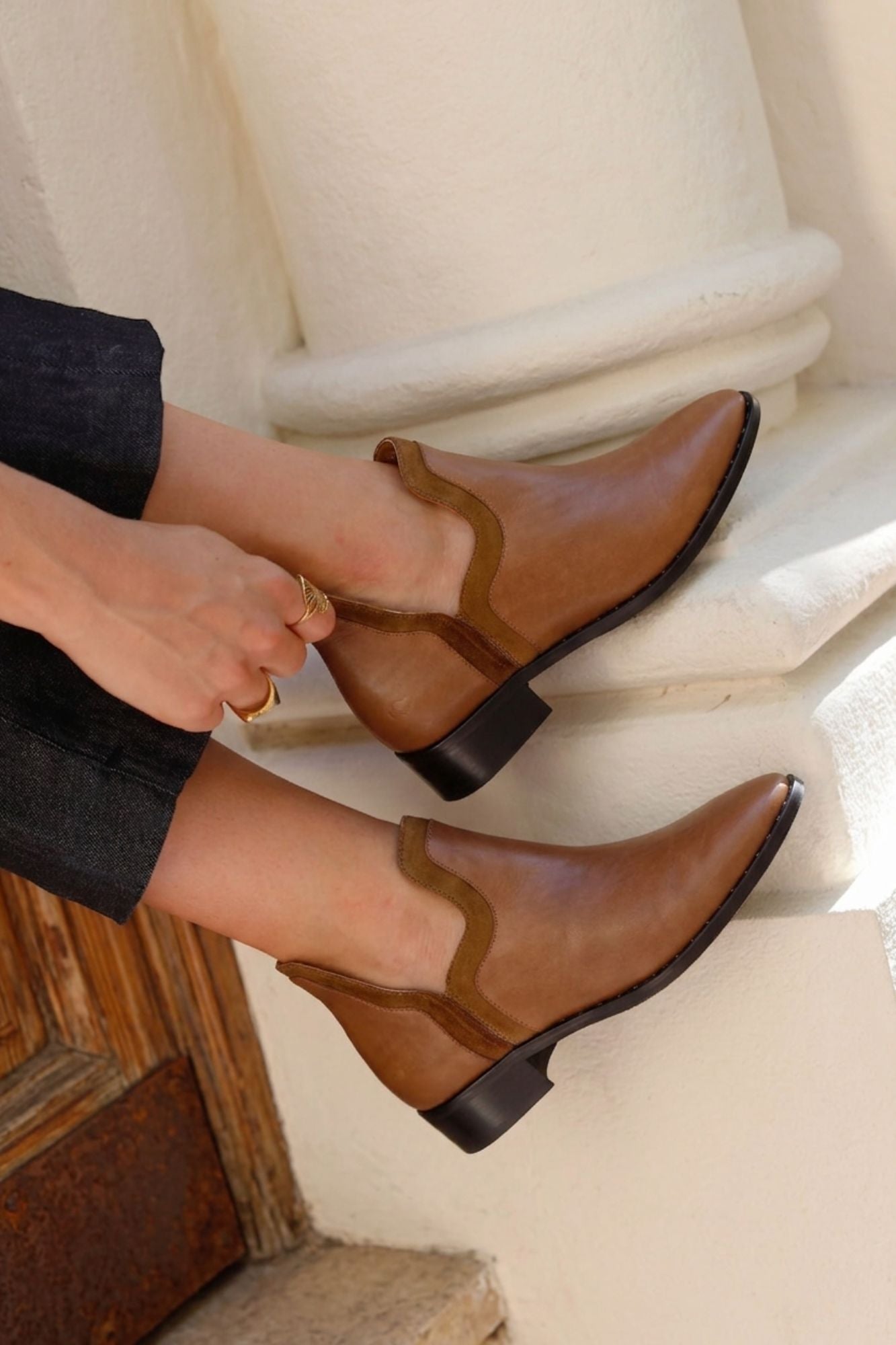 BOTIN SABELA MARRÓN 4CM