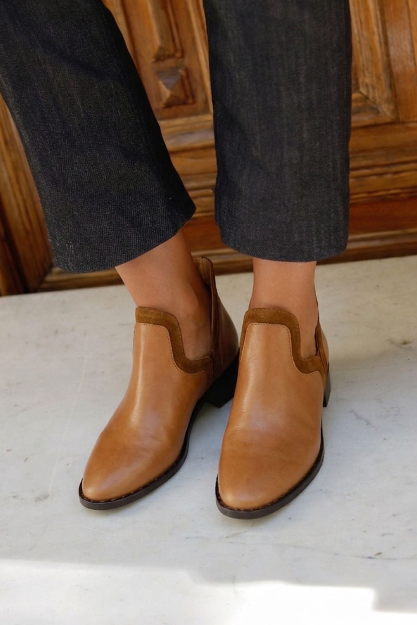 BOTIN SABELA MARRÓN 4CM