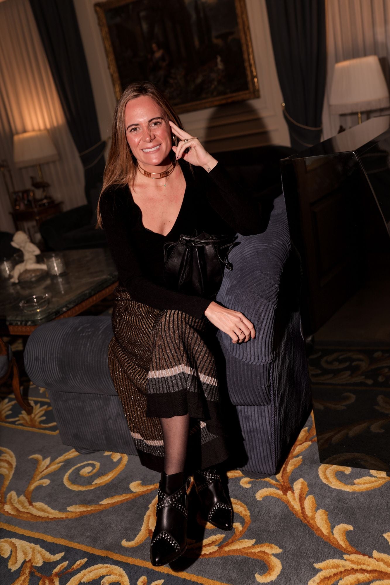 BOWIE BLACK 7CM HEEL