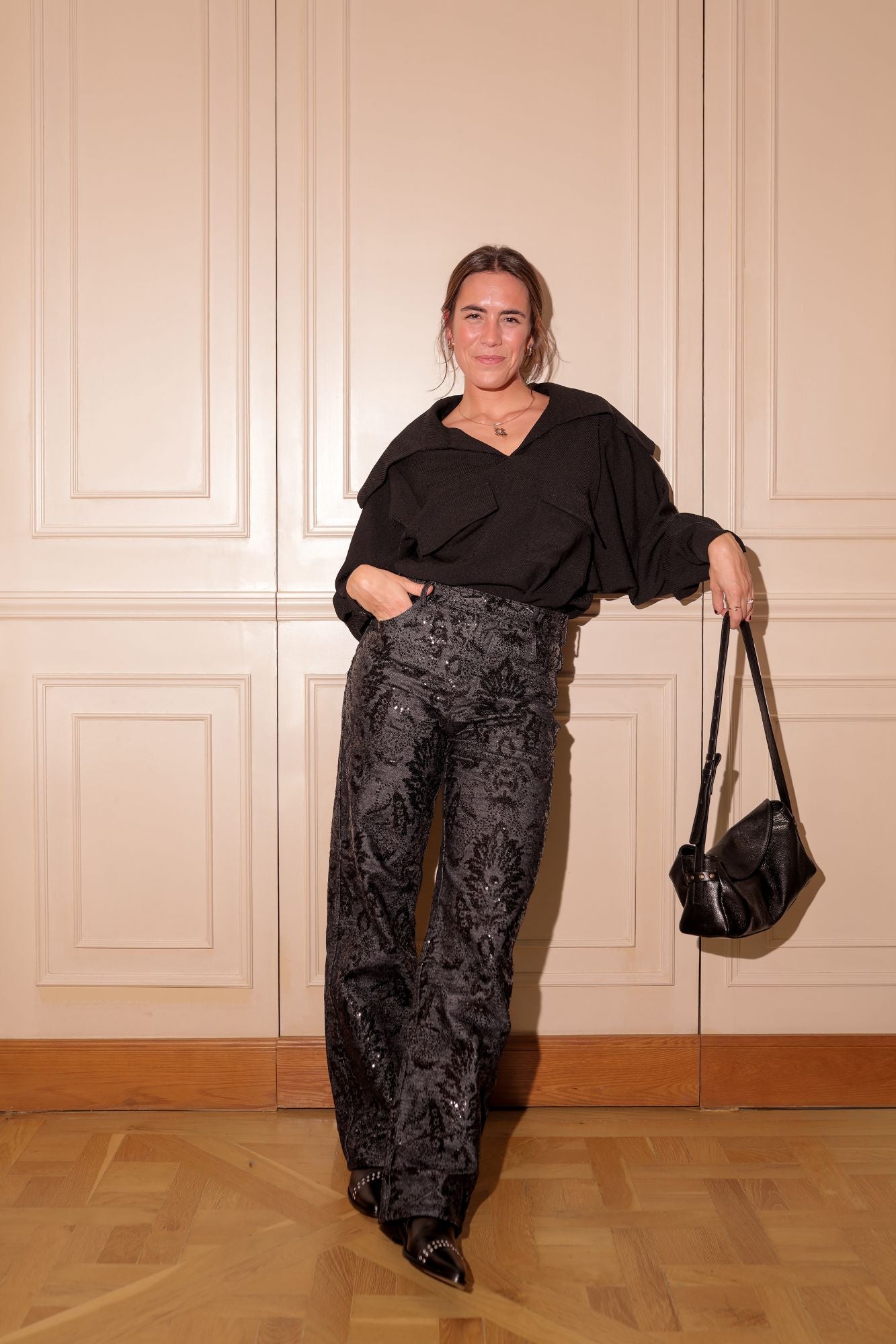 BOLSO BAGUETTE NEGRO