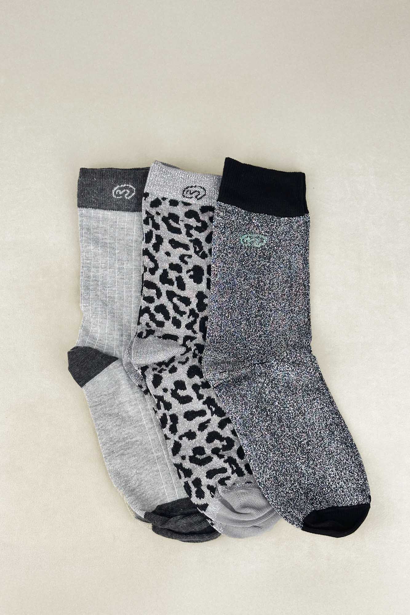 PACK 3 CALCETINES PLATA