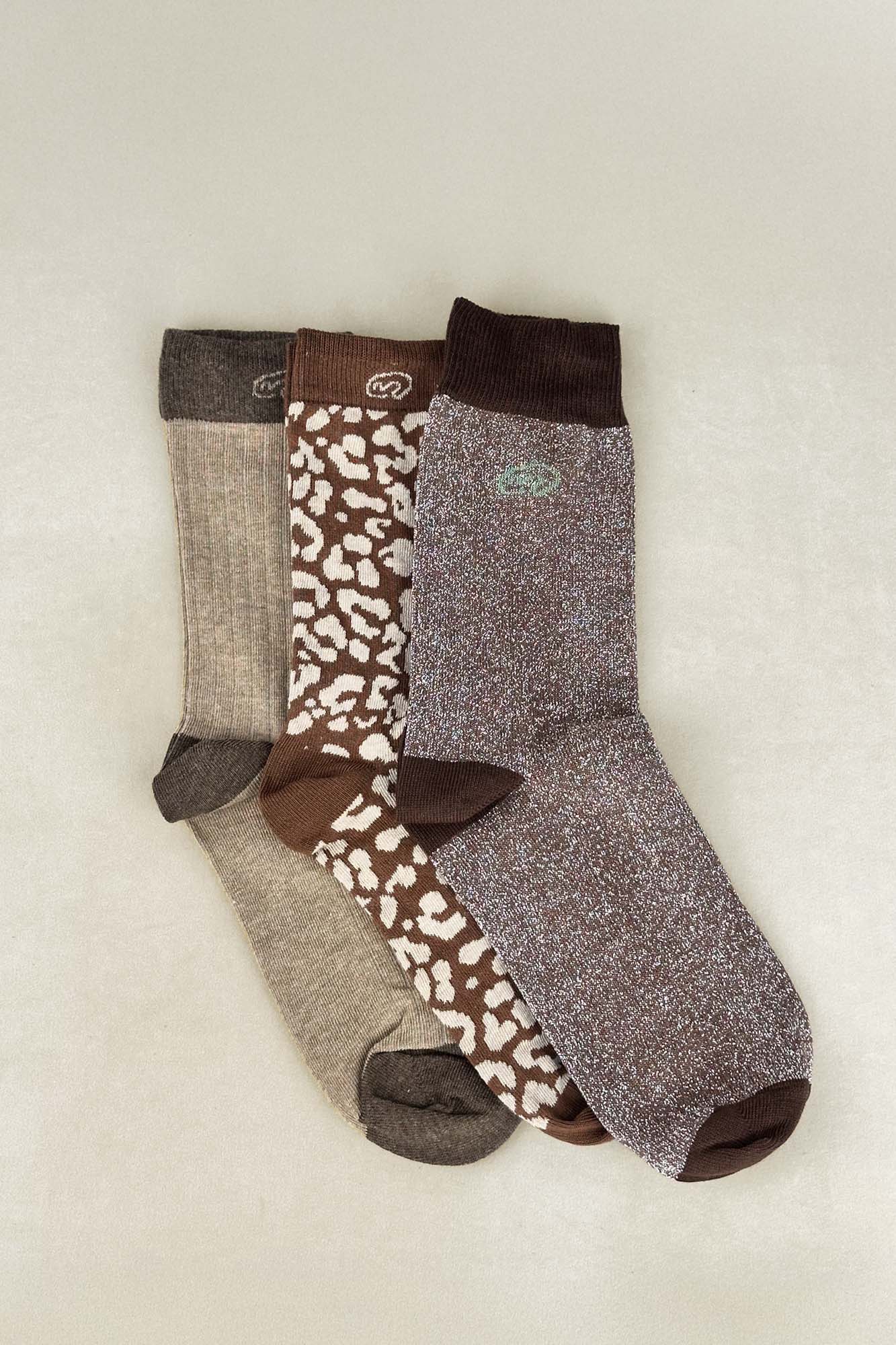 PACK 3 CALCETINES CHOCOLATE