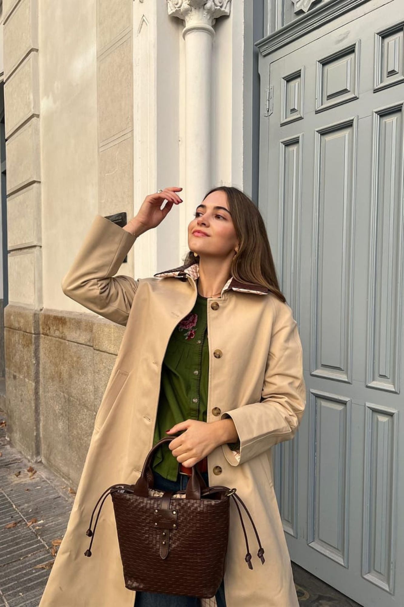 CAPAZO TRENZADO CHOCOLATE