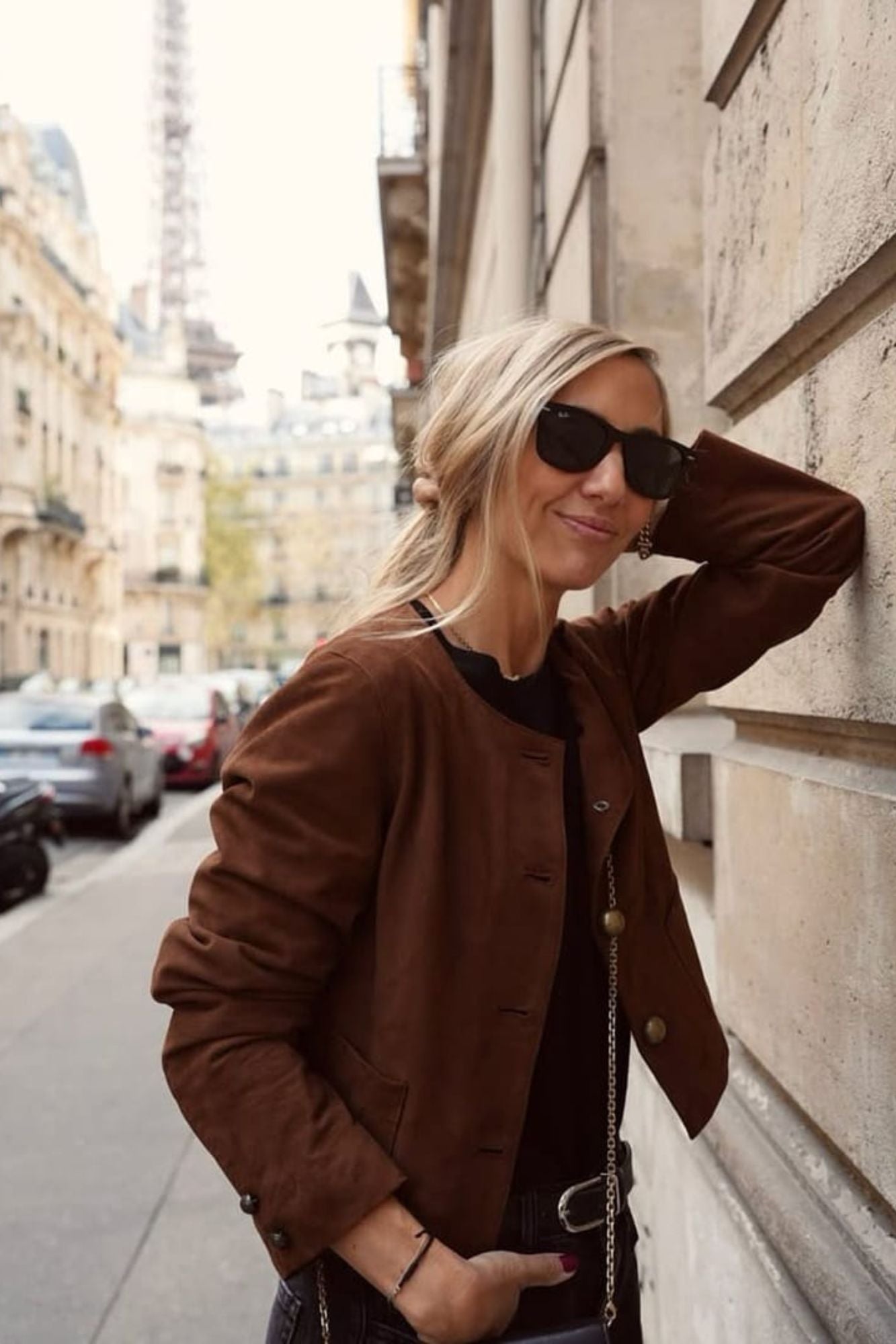 CHOCOLATE YONNED SUEDE JACKET