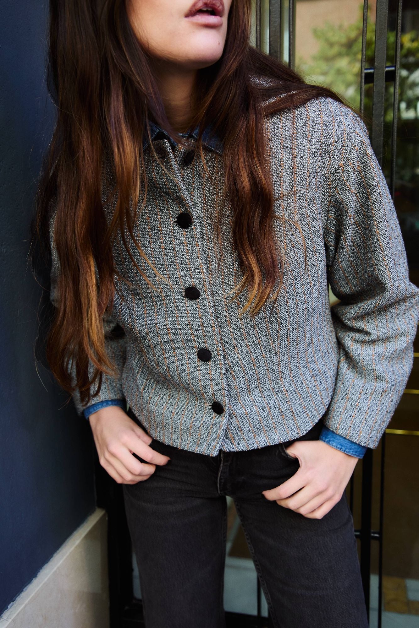 Veste à rayures en lurex autrichienne