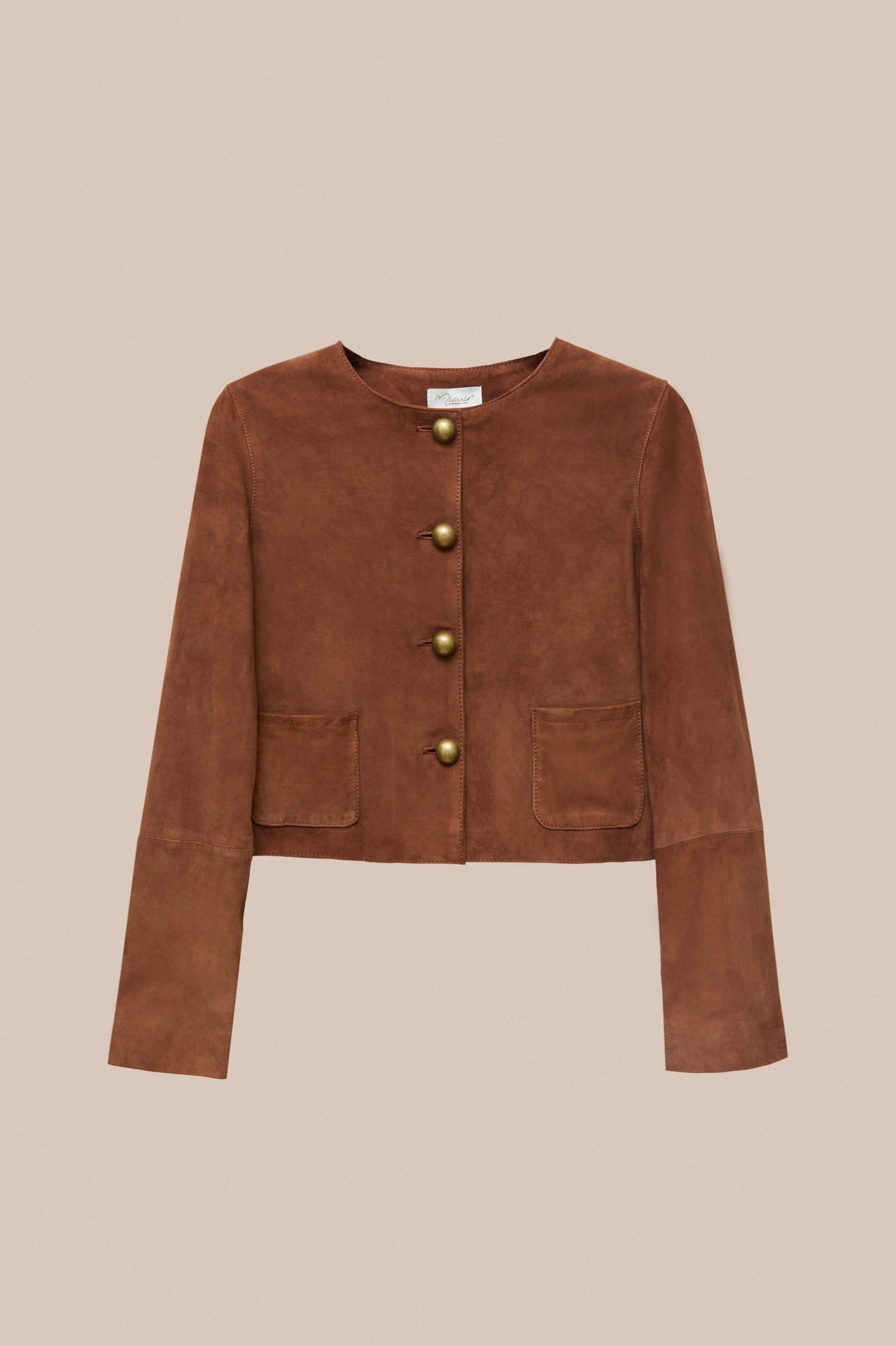 CHAQUETA ANTE CANESU CHOCOLATE