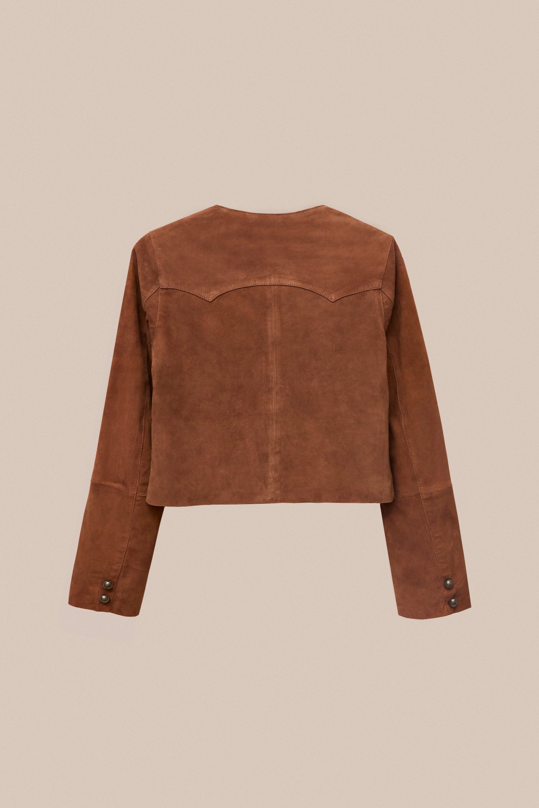 CHOCOLATE YONNED SUEDE JACKET