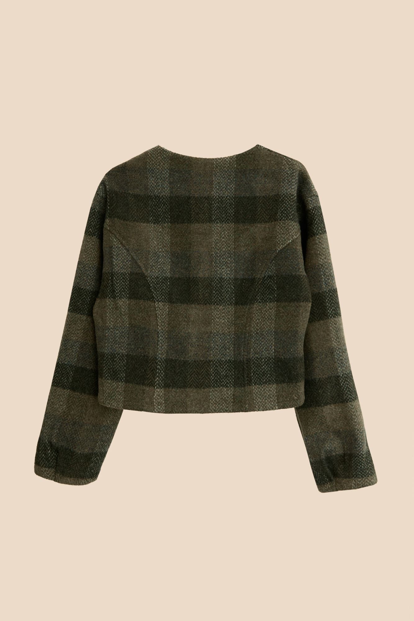 CHAQUETA AUSTRIACA LANA CUADROS VERDE