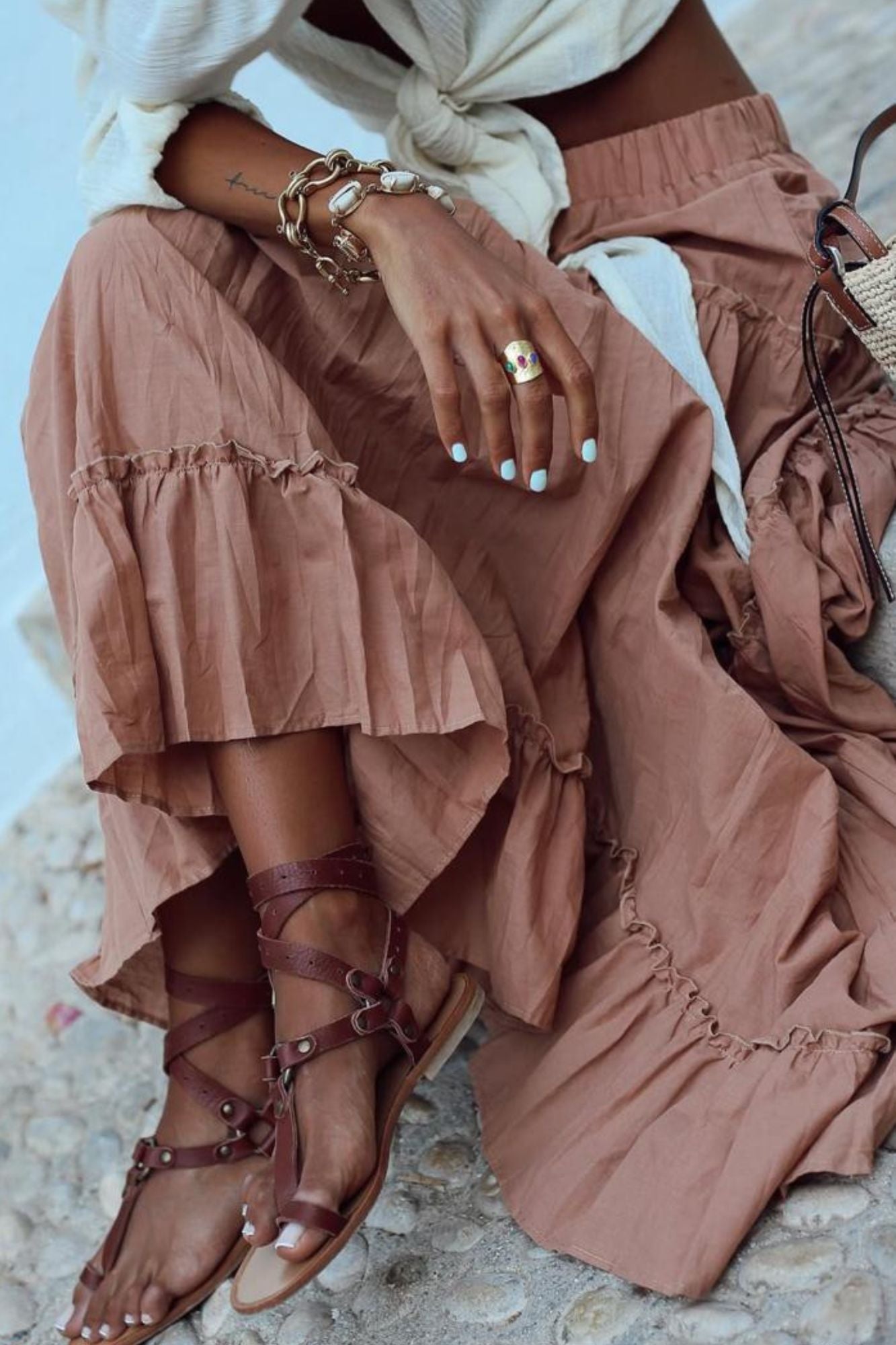 SANDALIA ESCLAVAS CUERO