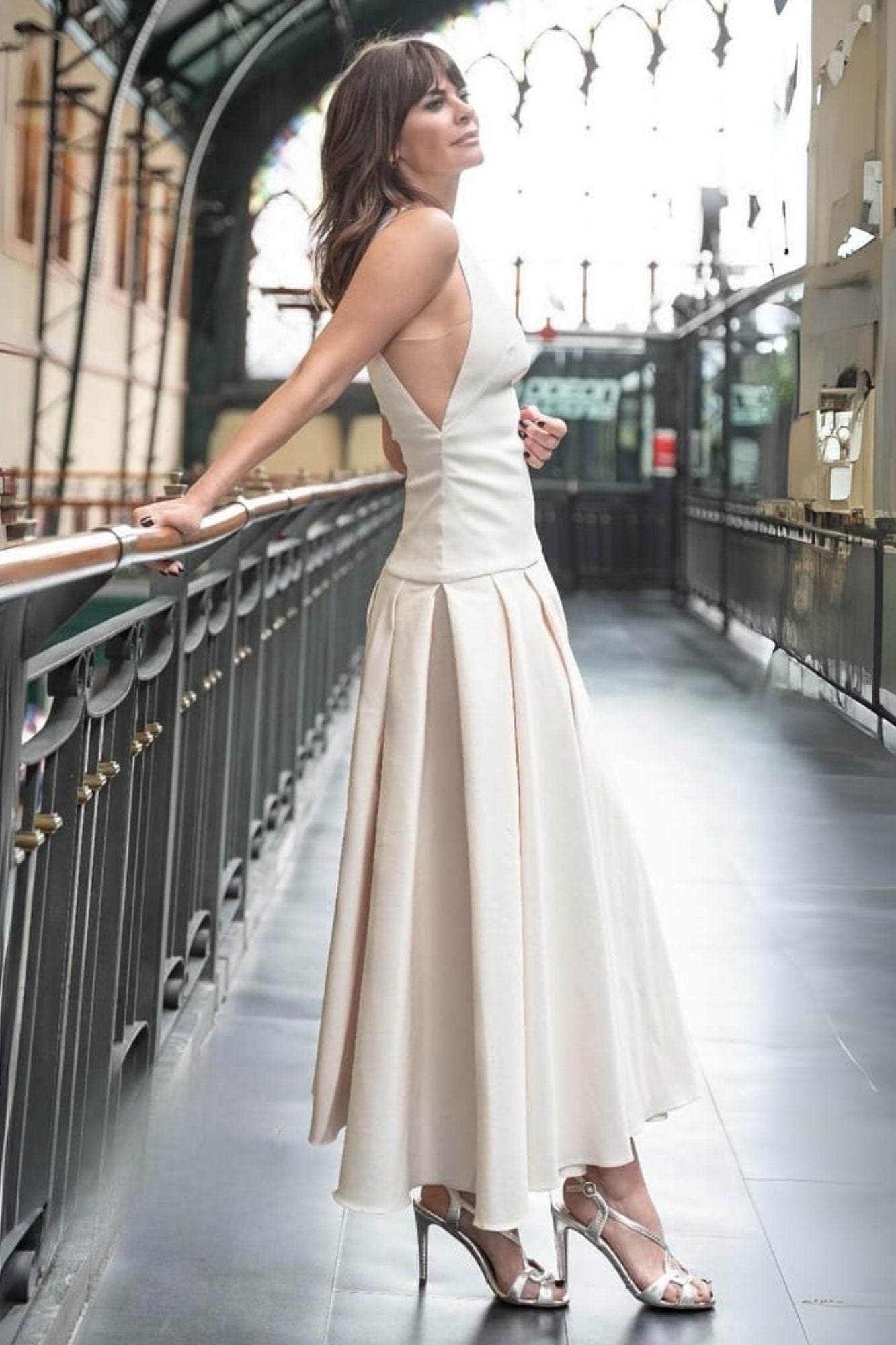 SANDALIA GADEA GRABADO PLATA 9CM