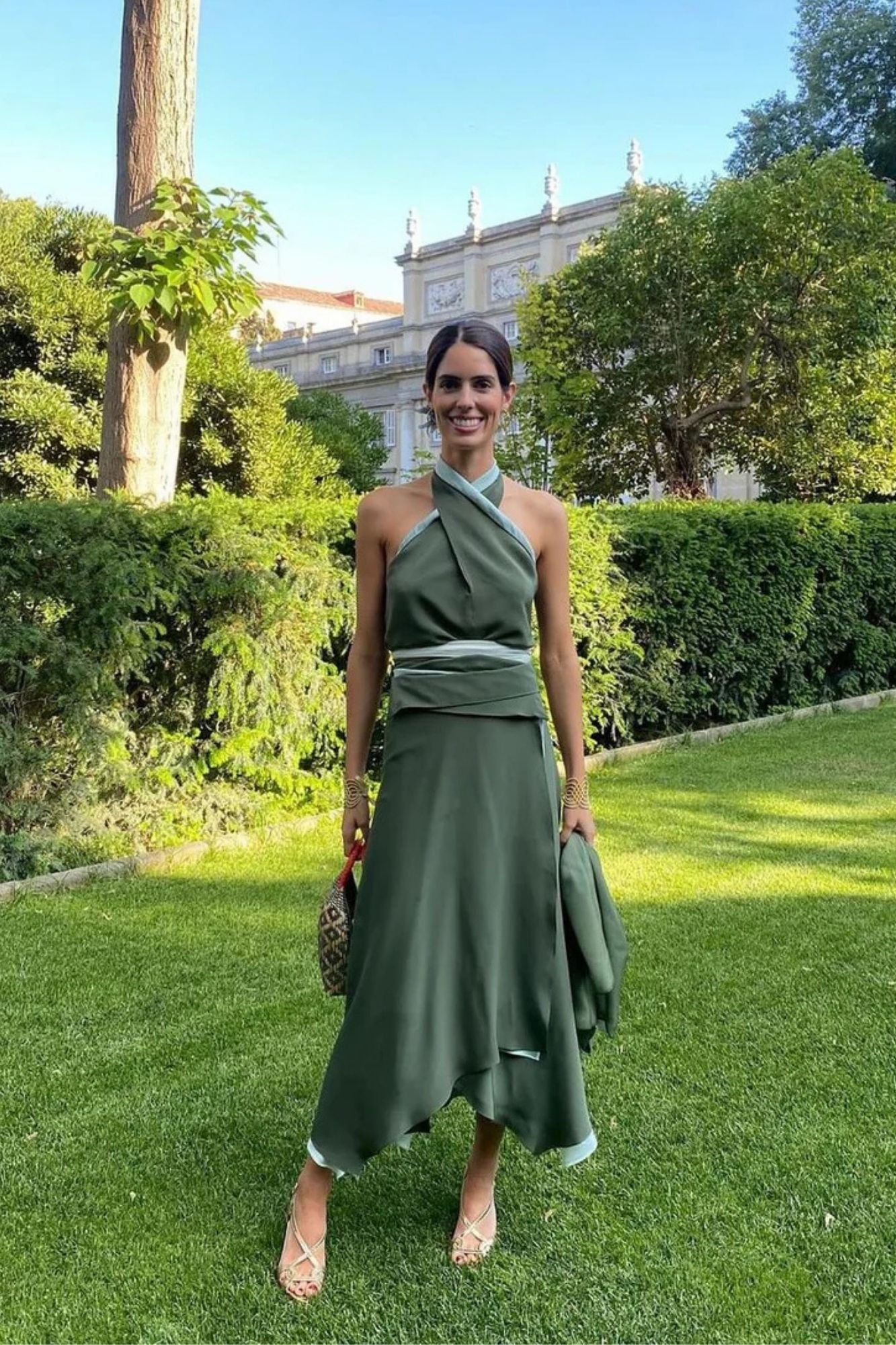 Sandale Gadea dorée gravée 9 cm