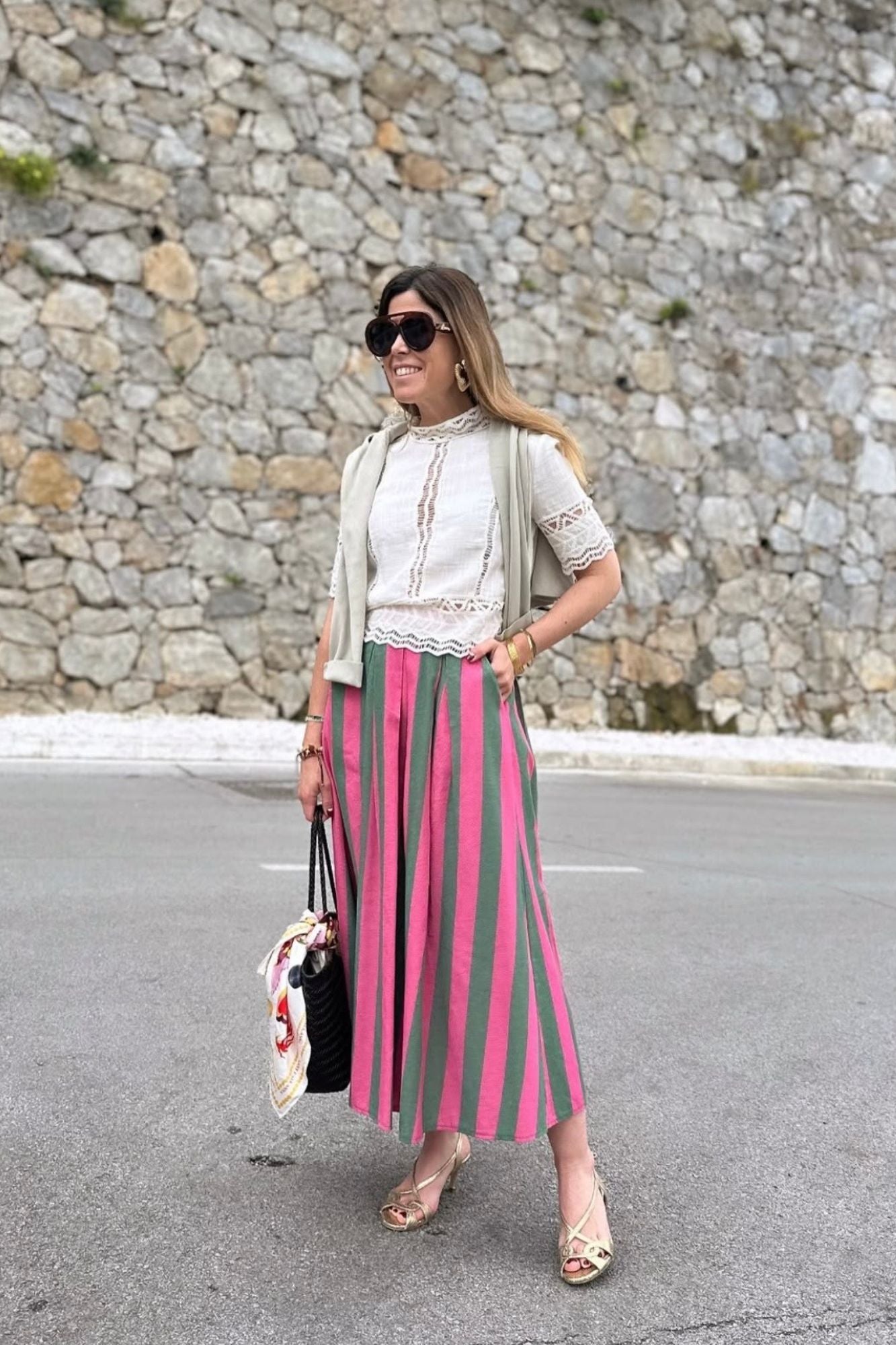 SANDALIA GADEA GRABADO ORO 9CM