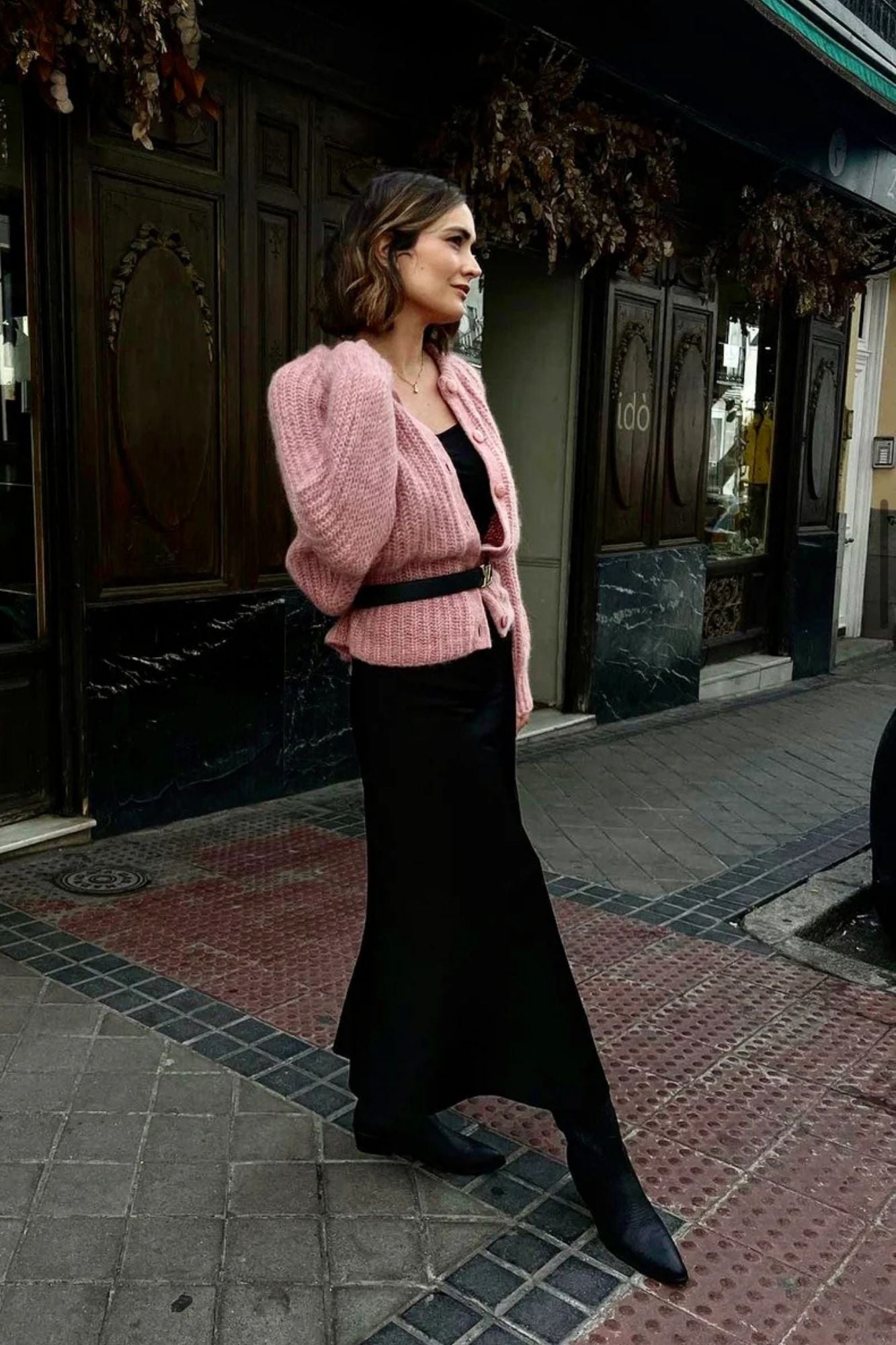 MESTIZO BOOTS NEGRAS HILO NEGRO 3.5CM