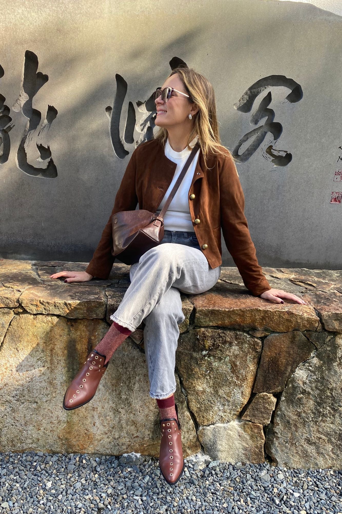 CHOCOLATE YONNED SUEDE JACKET