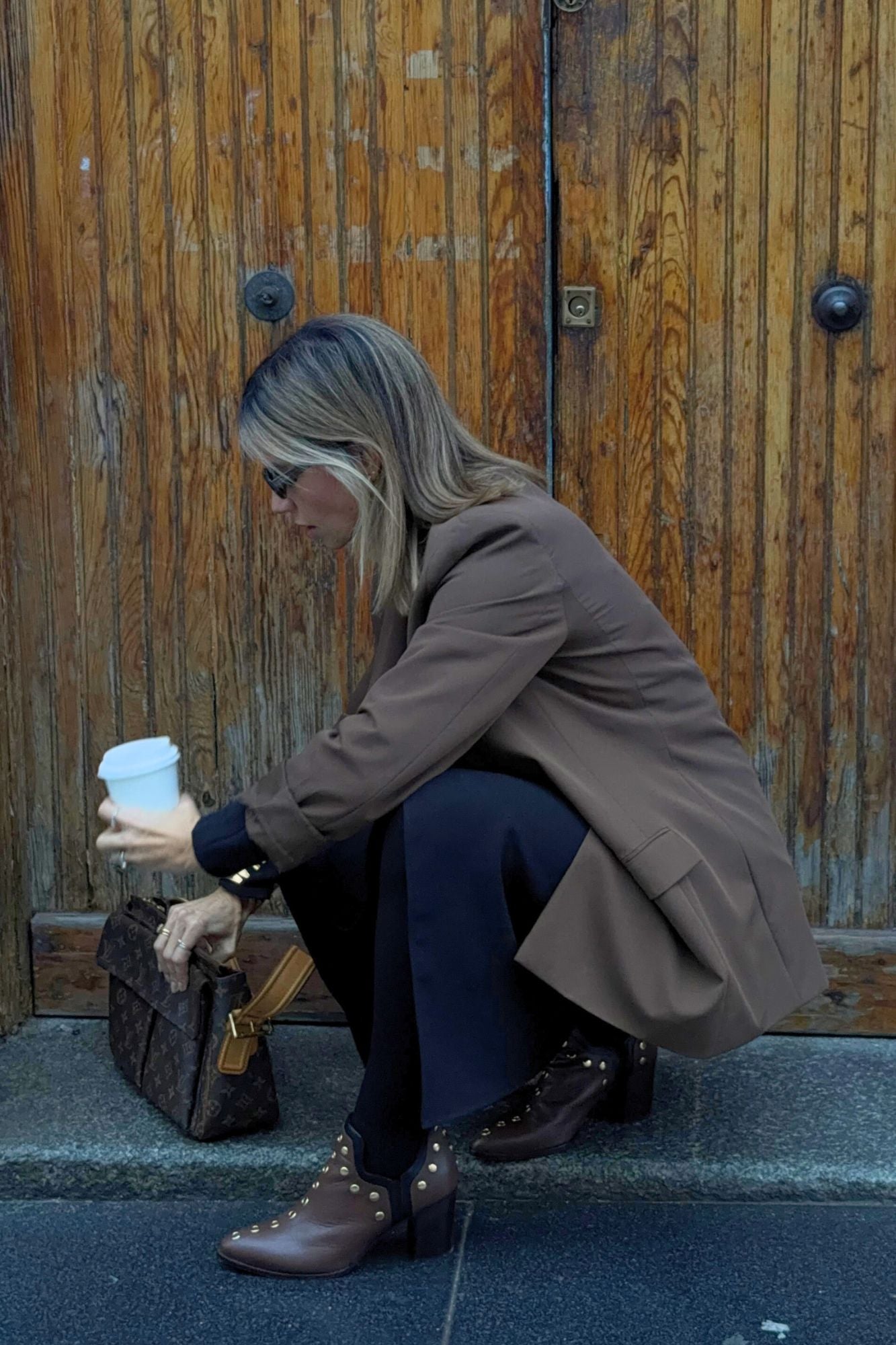 PUNKY BOOTS AVELLANA TACHAS ORO TACON 7CM