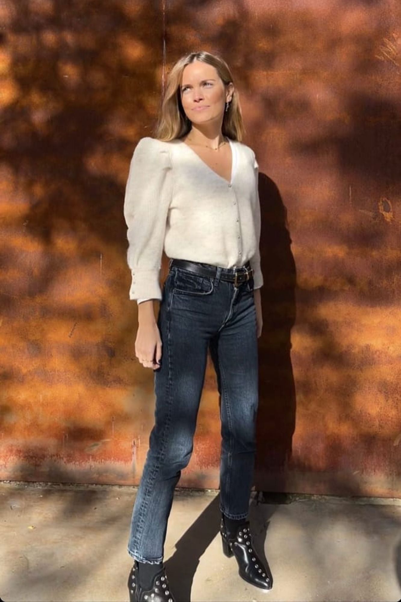 PUNKY BOOTS NEGRO TACHAS PLATA TACON 7CM