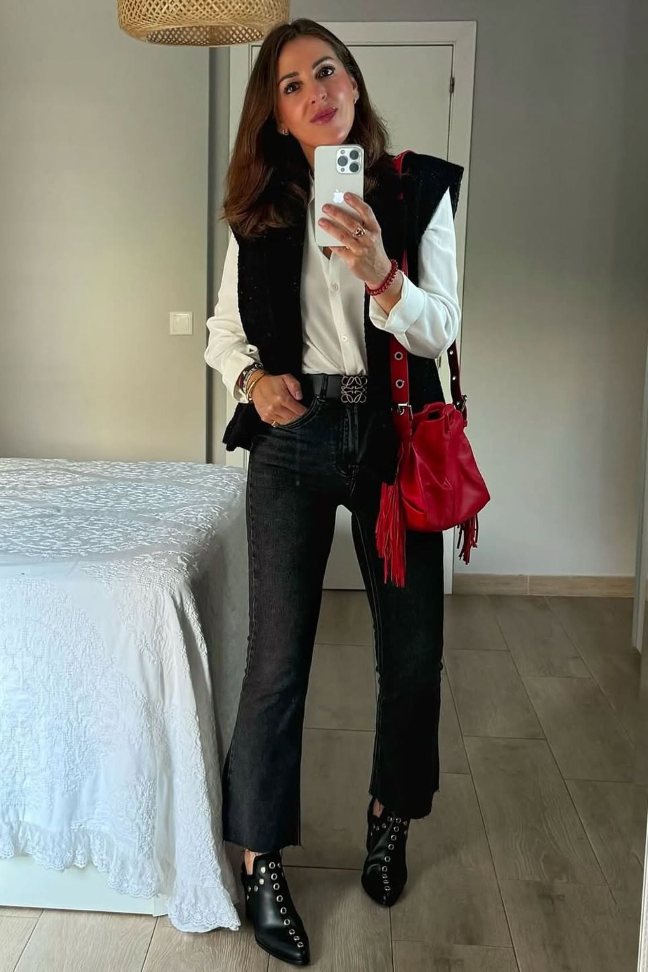 PUNKY BOOTS NEGRO TACHAS PLATA TACON 7CM