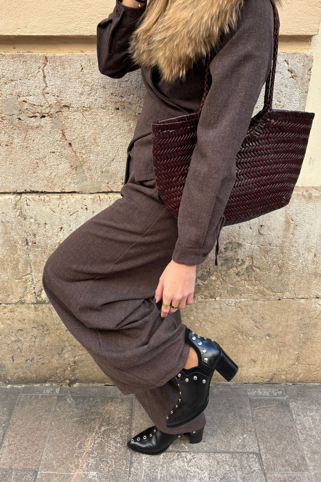 PUNKY BOOTS NEGRO TACHAS PLATA TACON 7CM