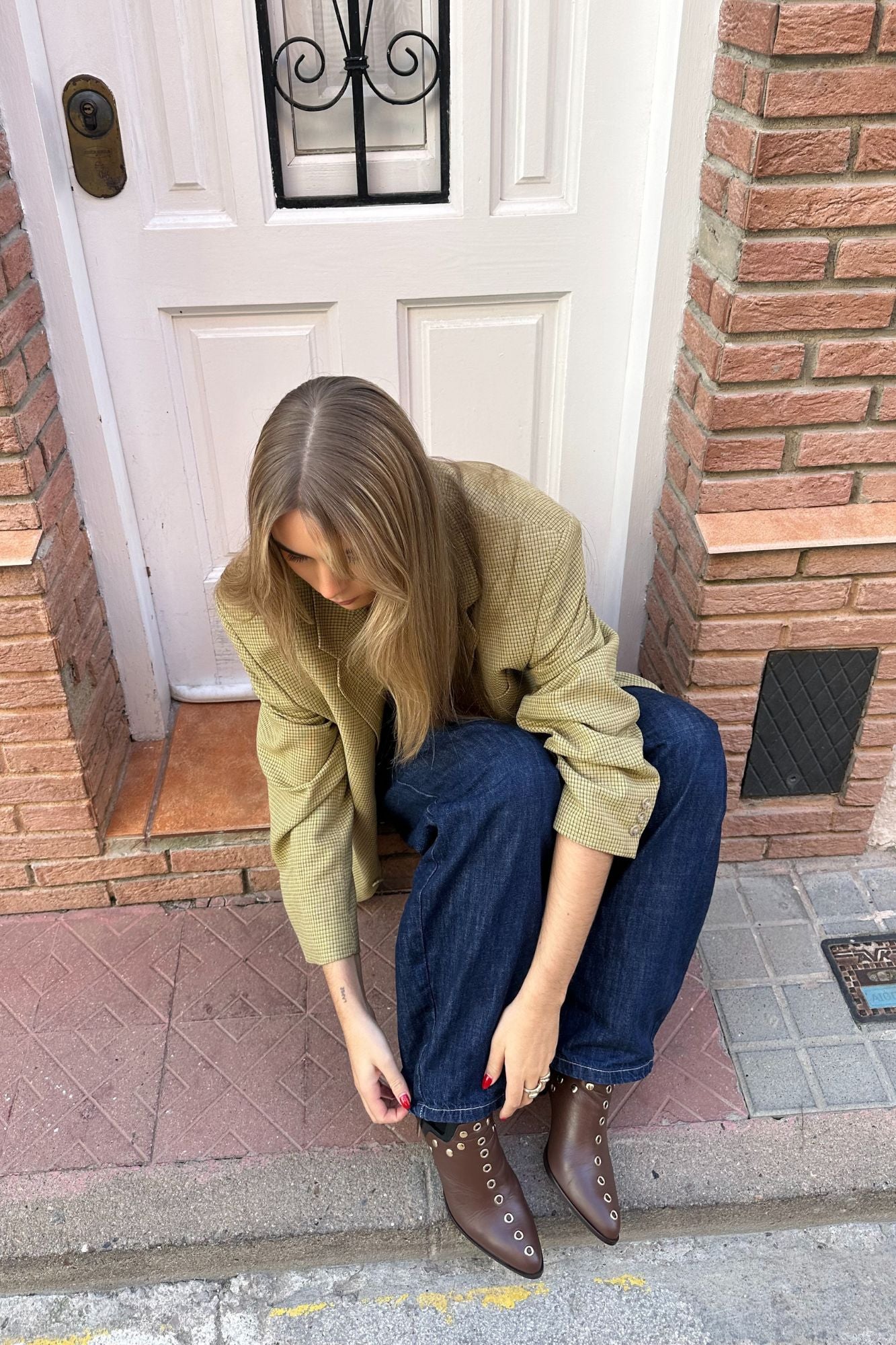 PUNKY BOOTS AVELLANA TACHAS ORO TACON 7CM