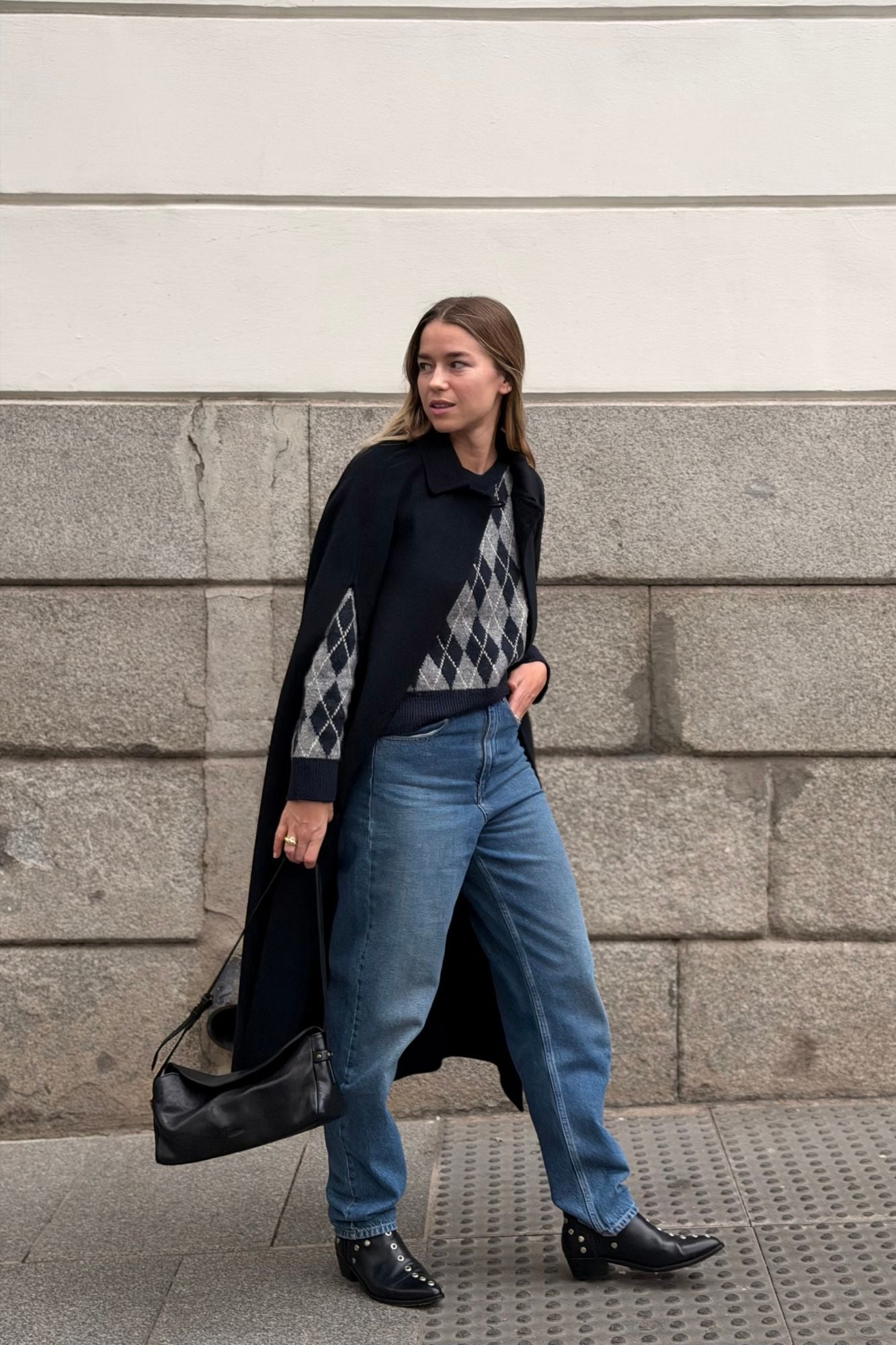 BOLSO BAGUETTE NEGRO