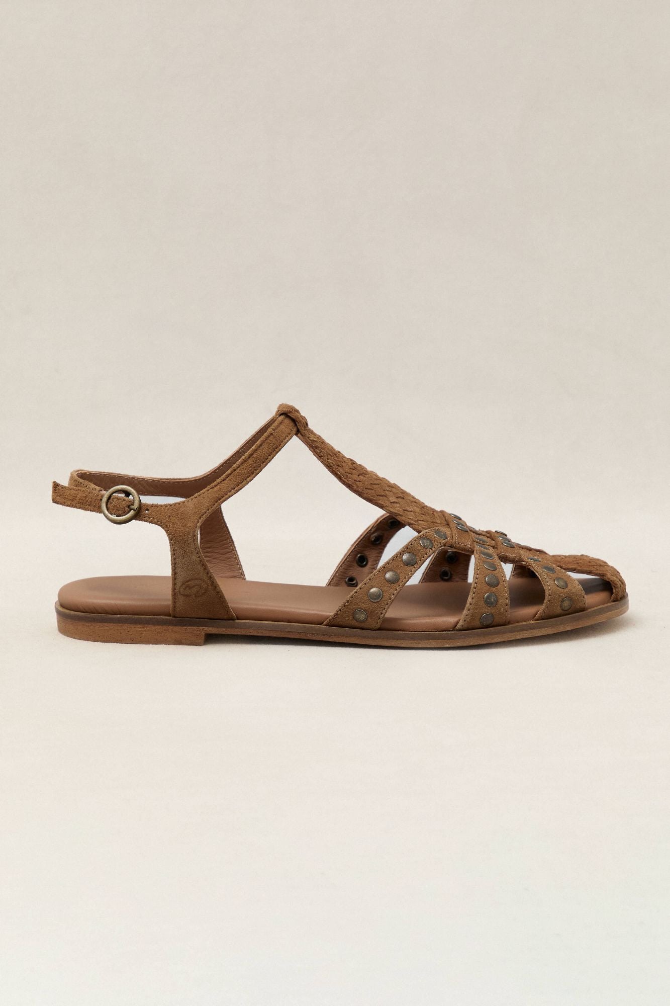 SANDALIA CANGREJERA JAIRA ANTE CARAMELO