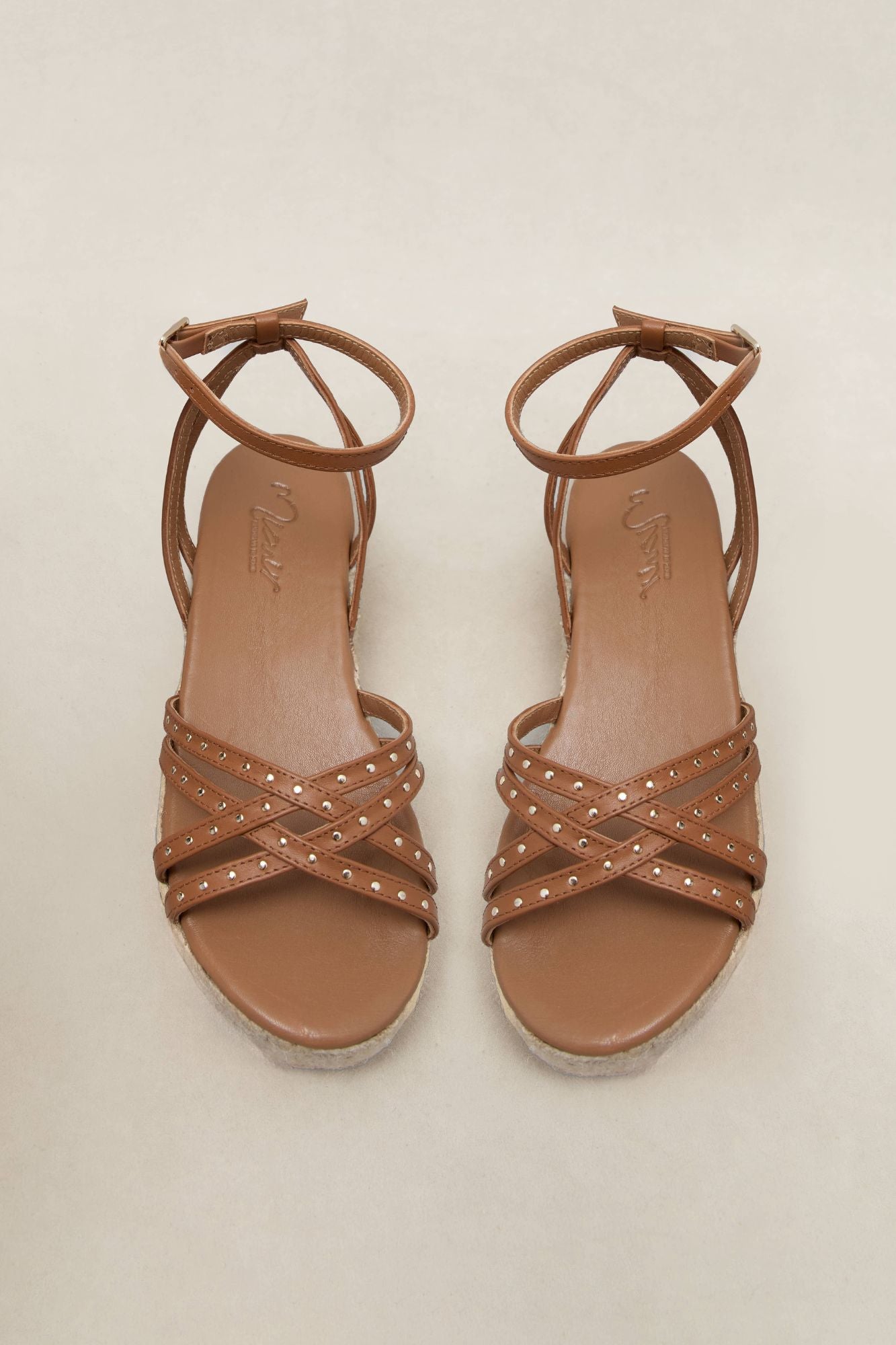 SANDALIA ESPARTO PALMA CUERO