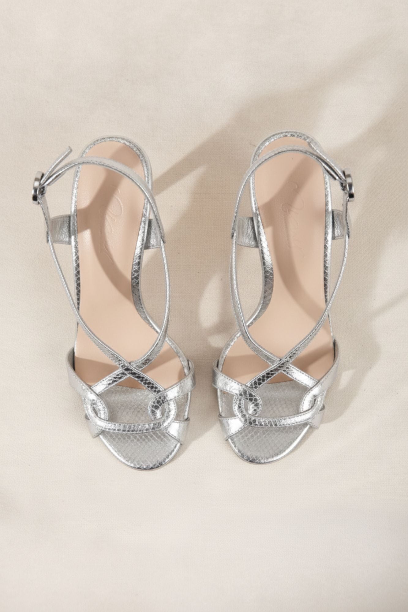 SANDALIA GADEA PETIT GRABADO PLATA 5.5CM