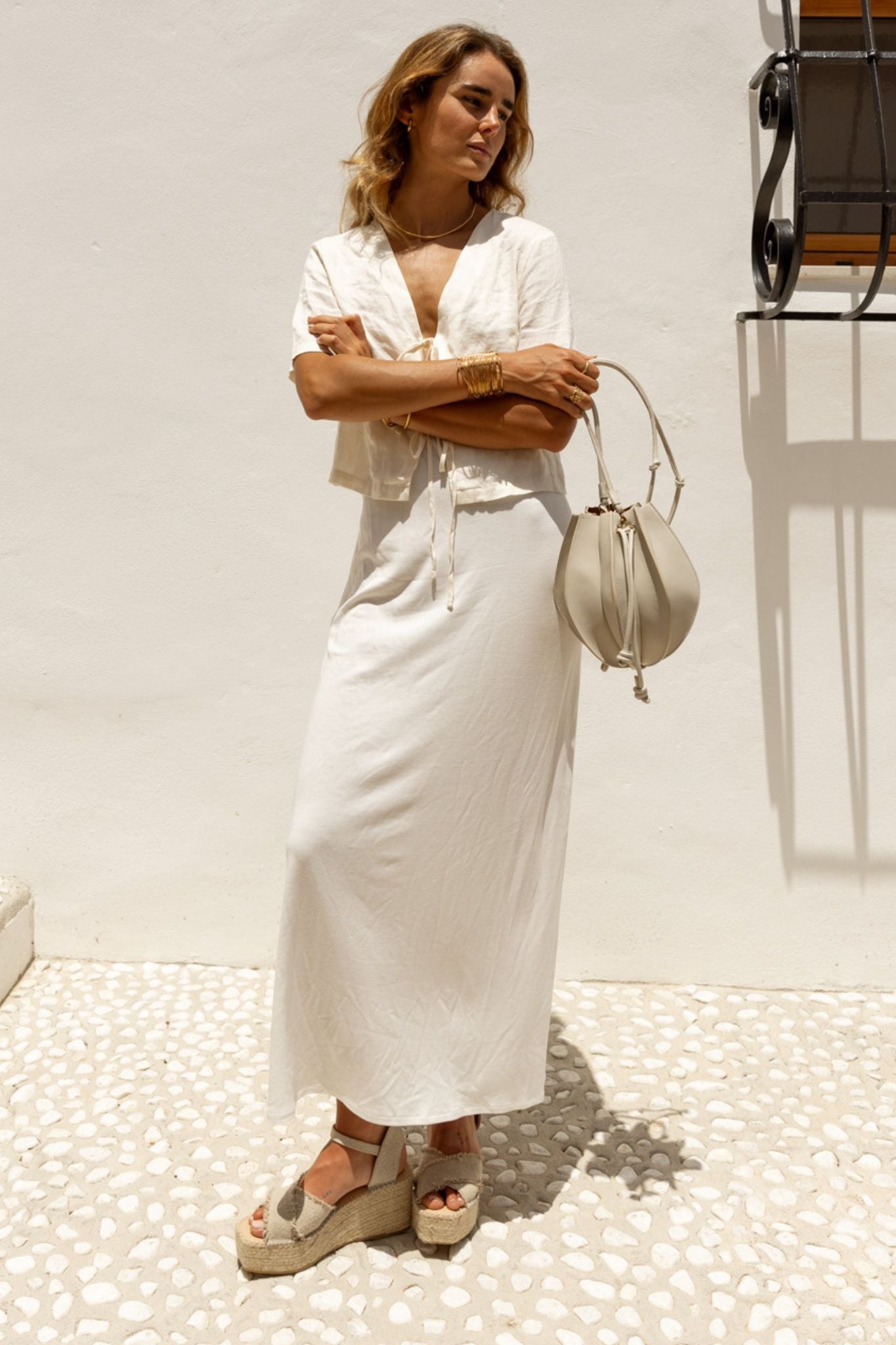 TATI LINEN BEIGE 8CM